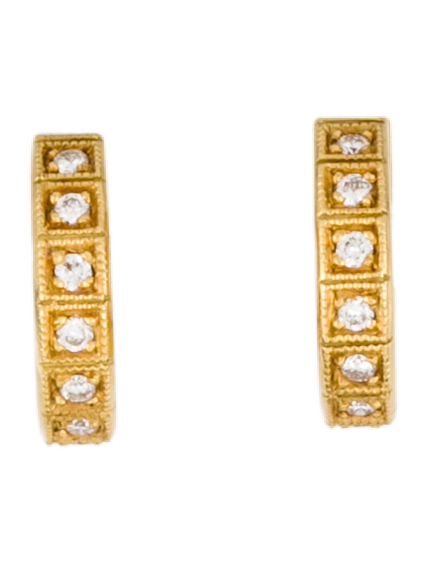 Earrings 18K Diamond Huggie