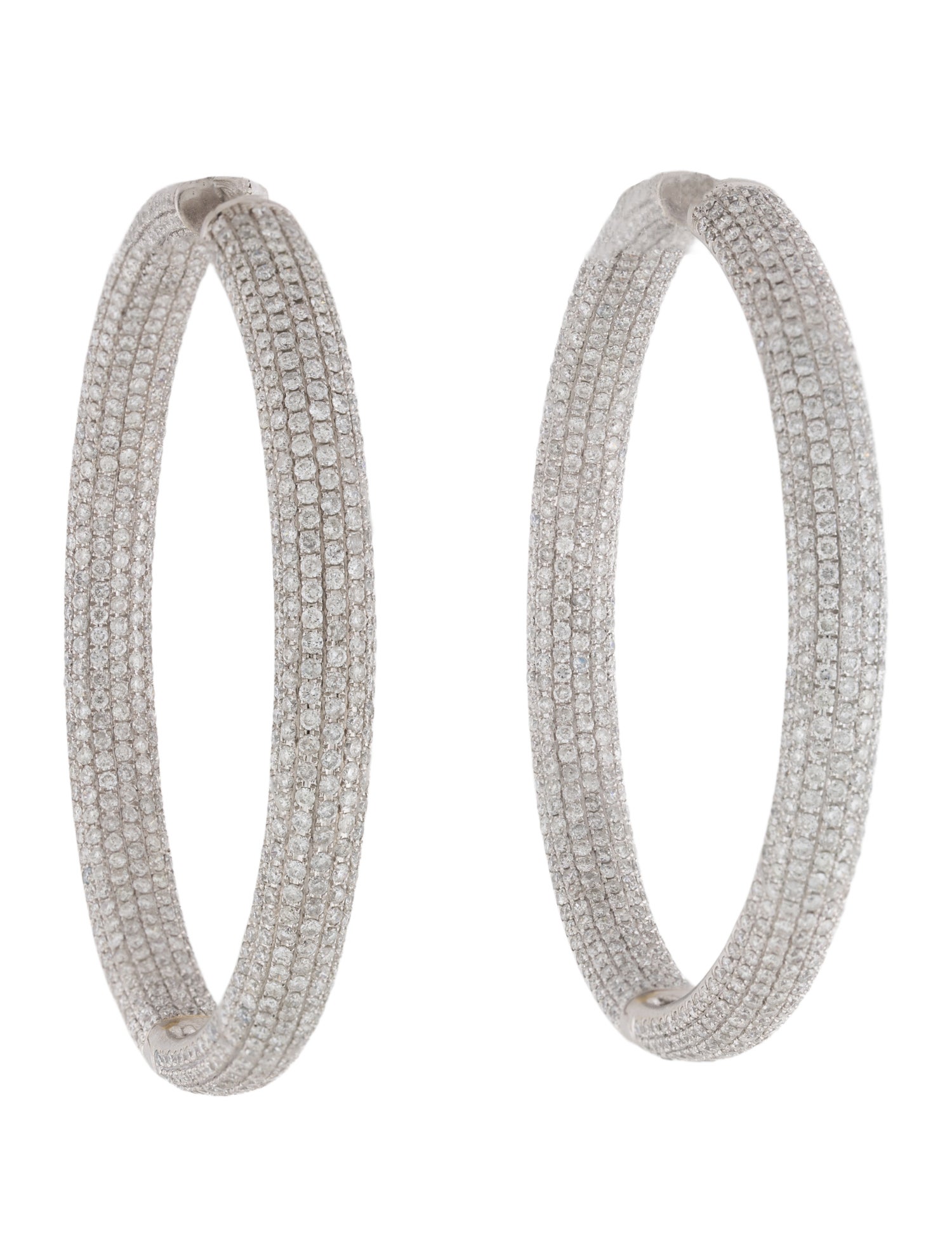 Earrings 18k 8.74ct Diamond Hoop