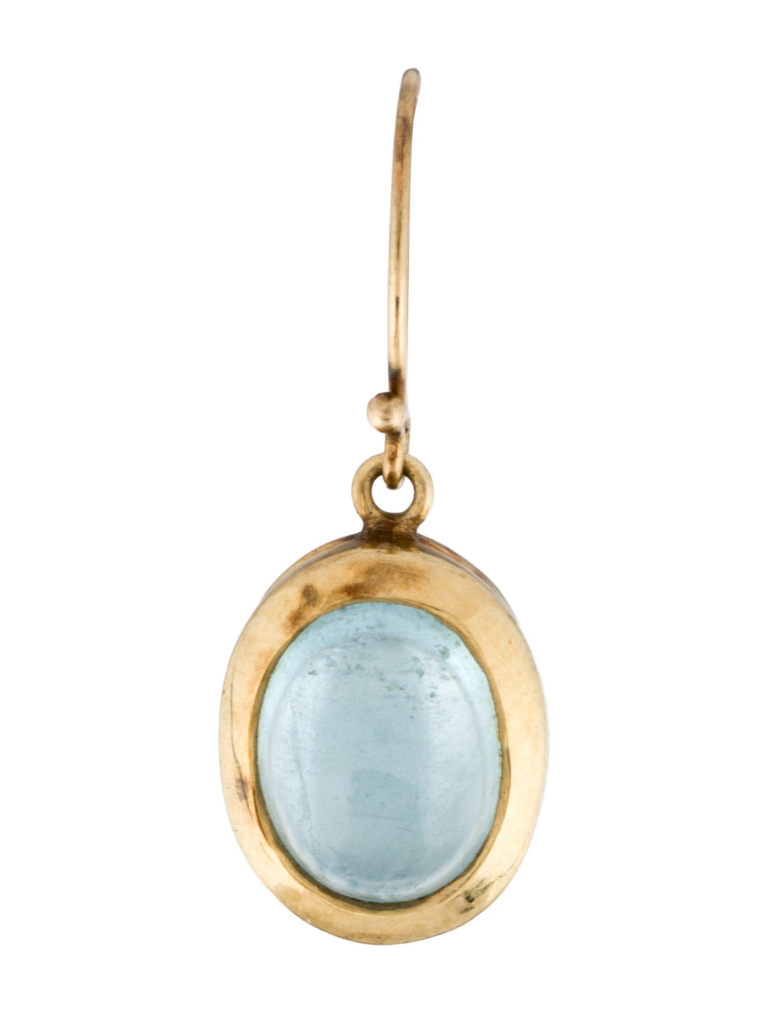 Earrings 14K Aquamarine Single Drop Earring