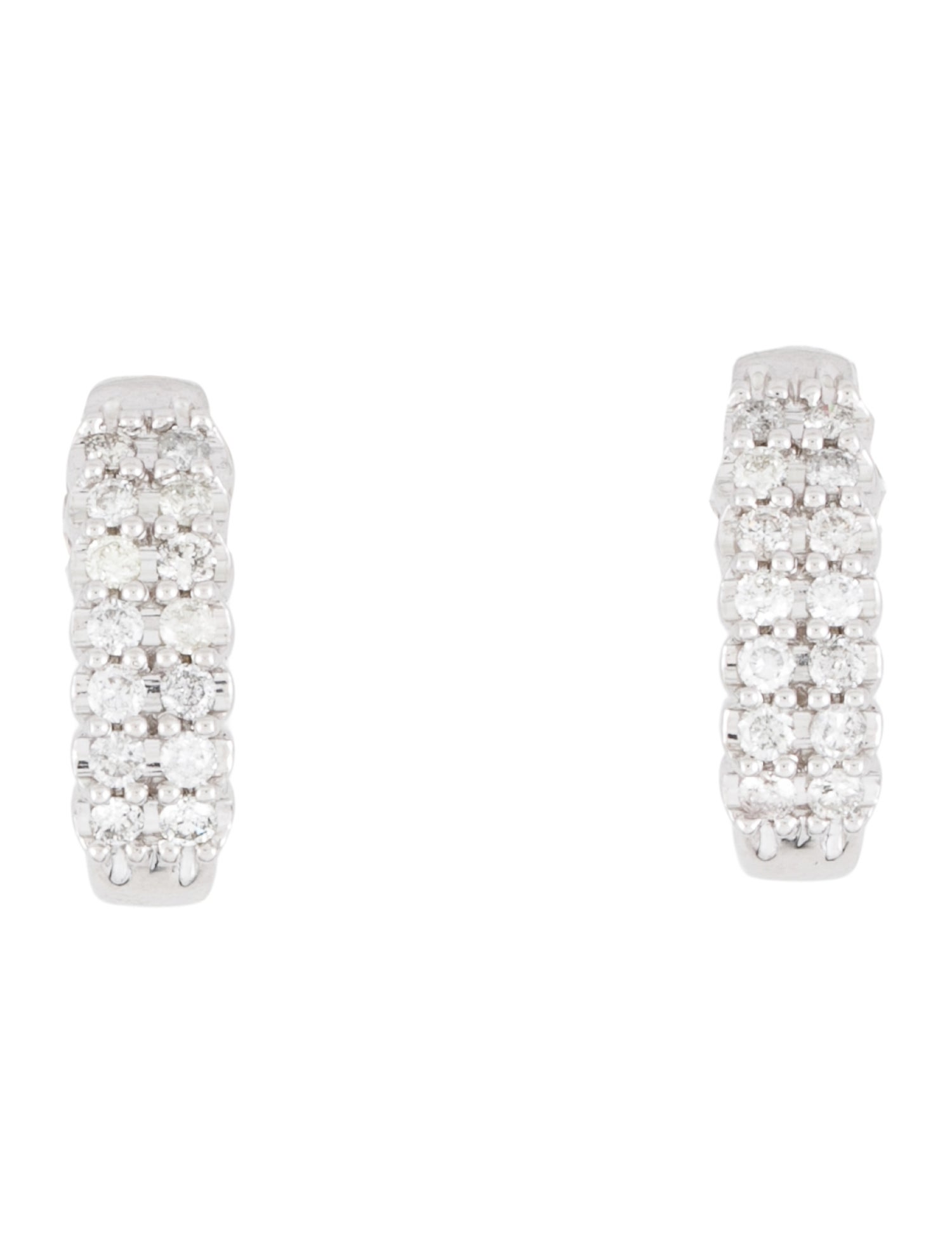 Earrings 10K Diamond Huggie Clip-On