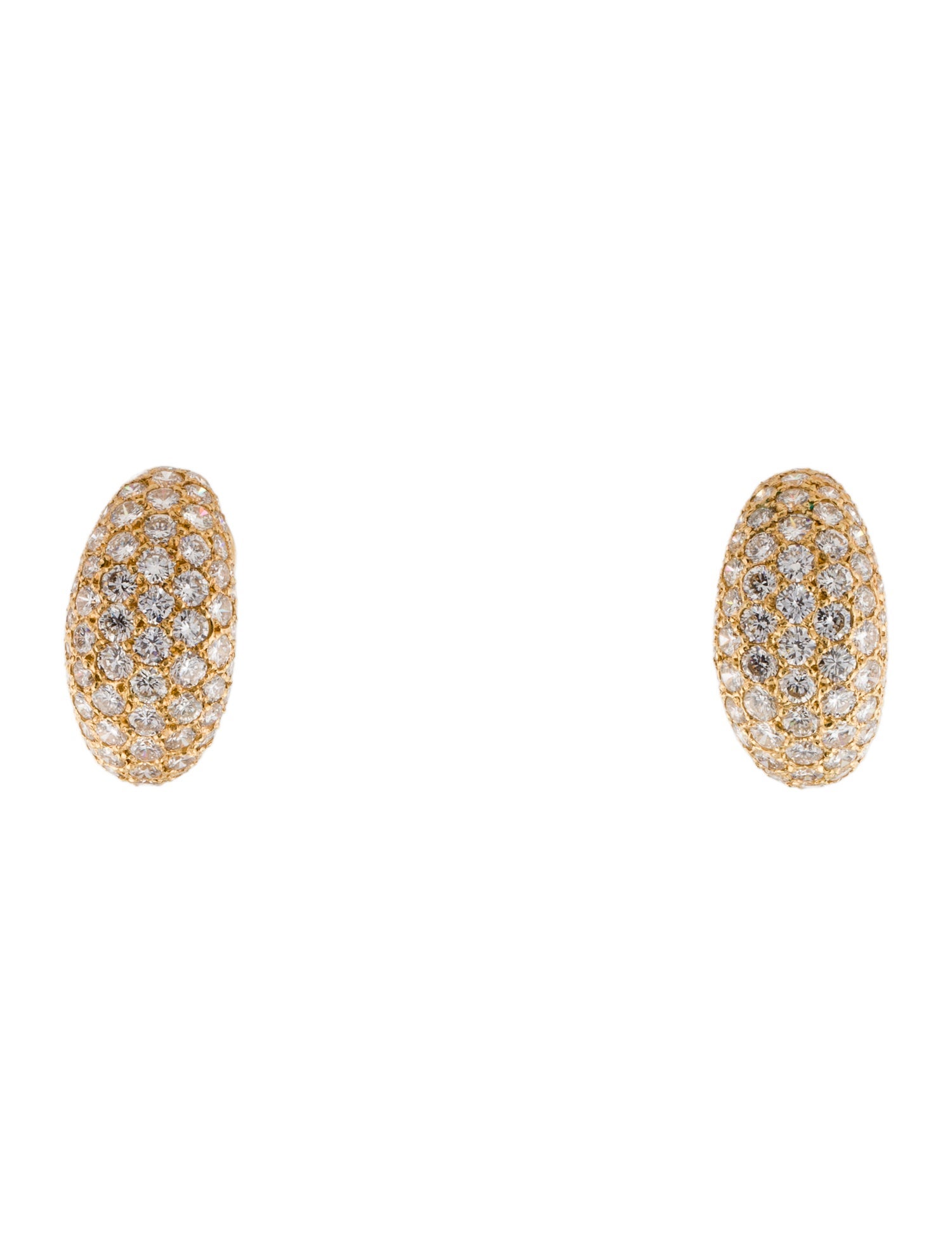 Earrings 18K 7.55ctw Diamond Pavè Domed Earrings