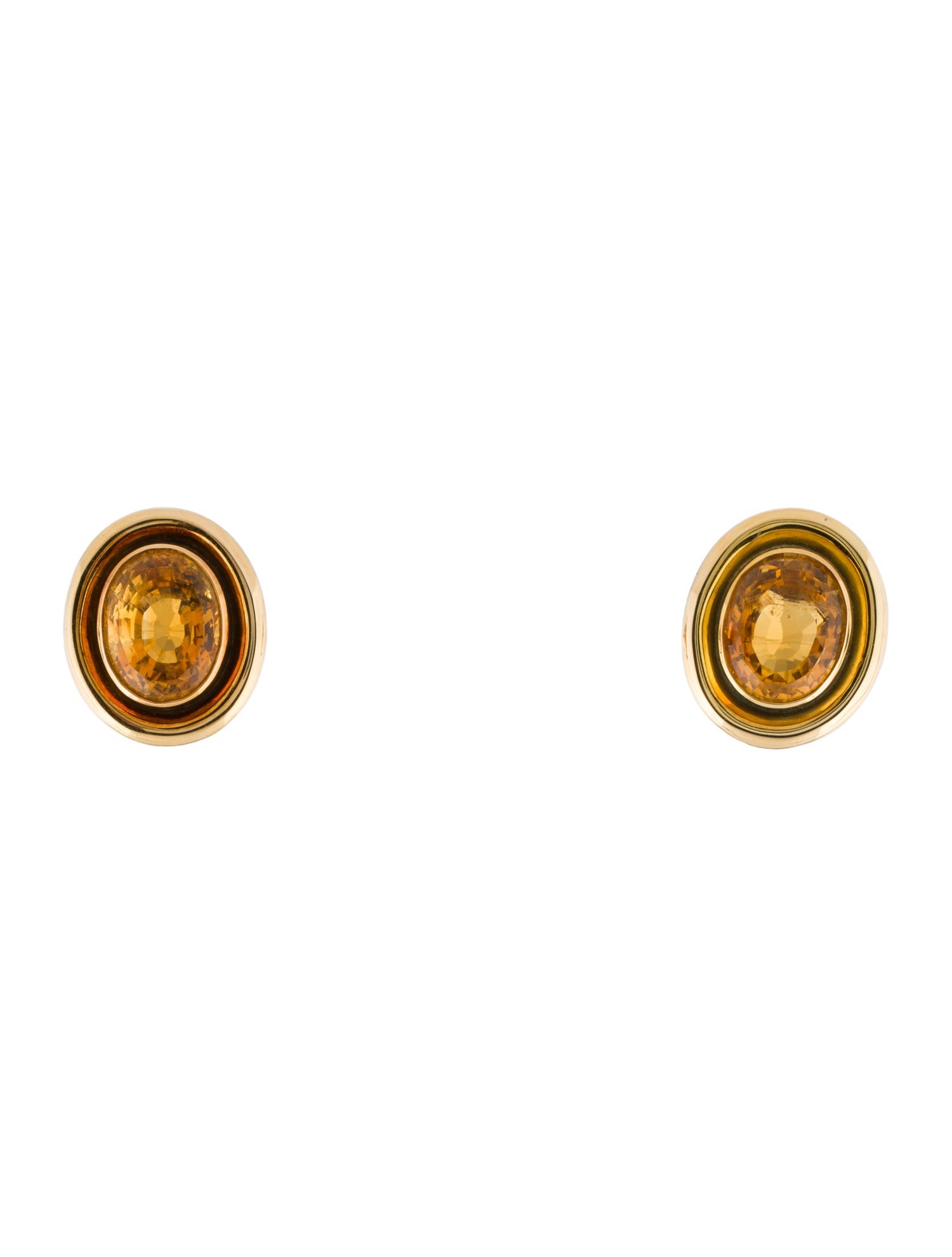 Earrings 14k 16.25ctw Citrine Large Stud Earclip