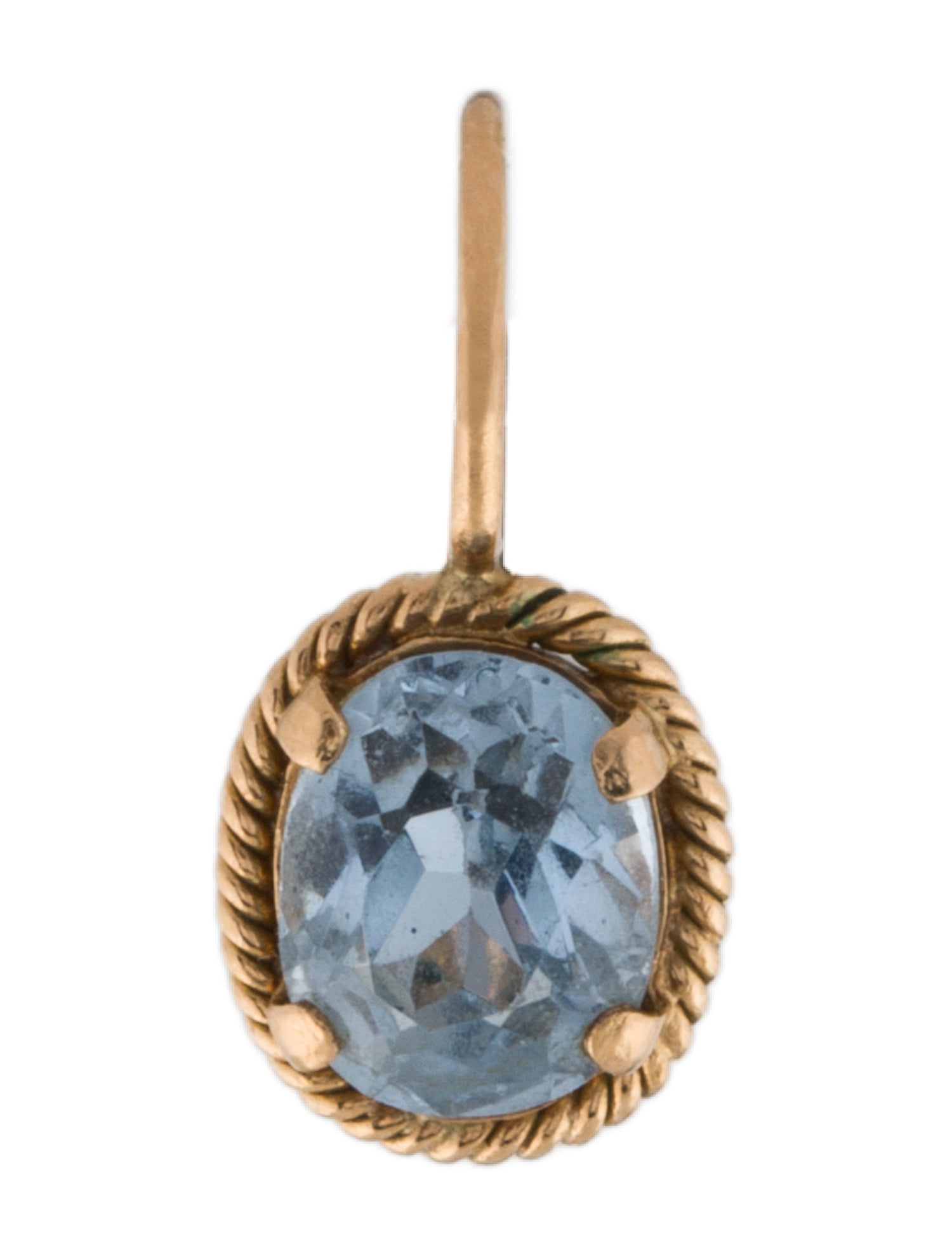 Earrings 18K Synthetic Spinel Single Drop Earring
