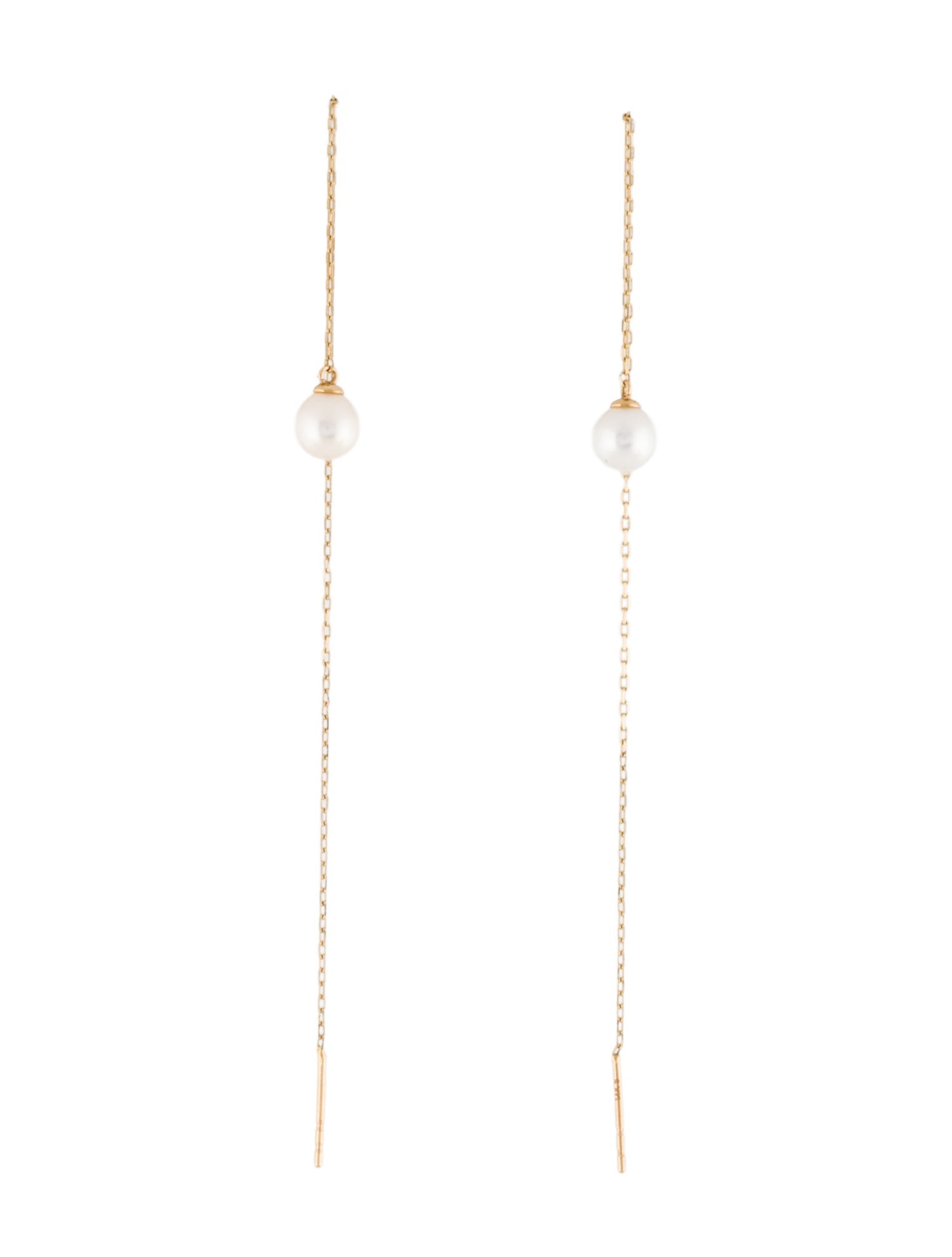 Earrings 14K Pearl Threader