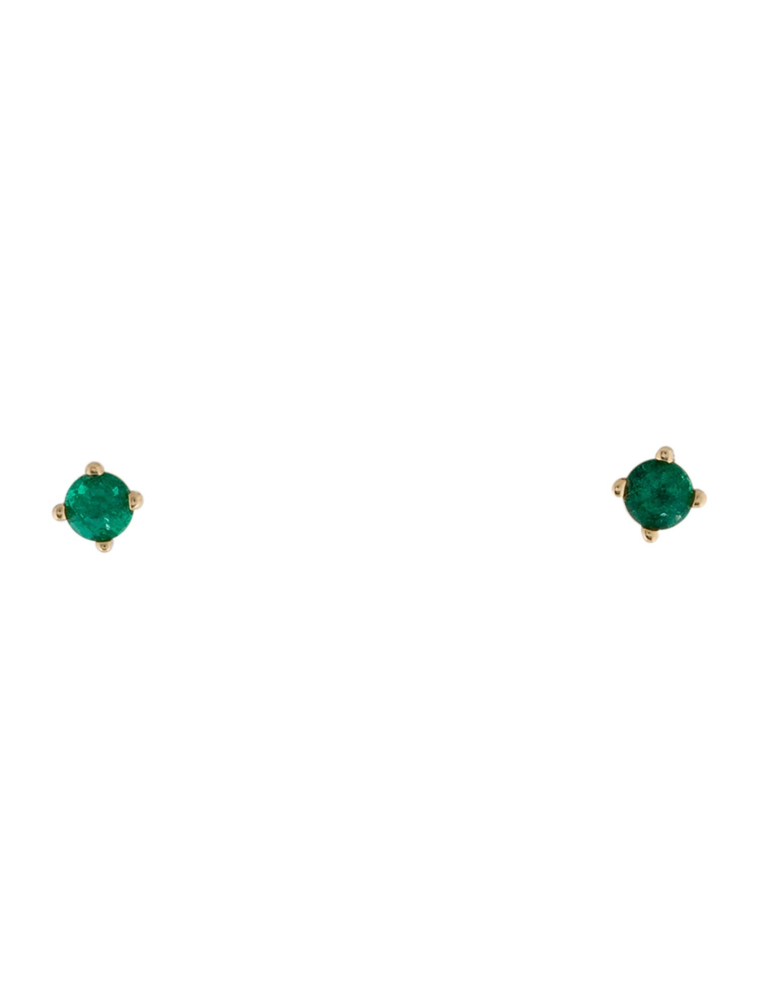 Earrings 14K Emerald Stud