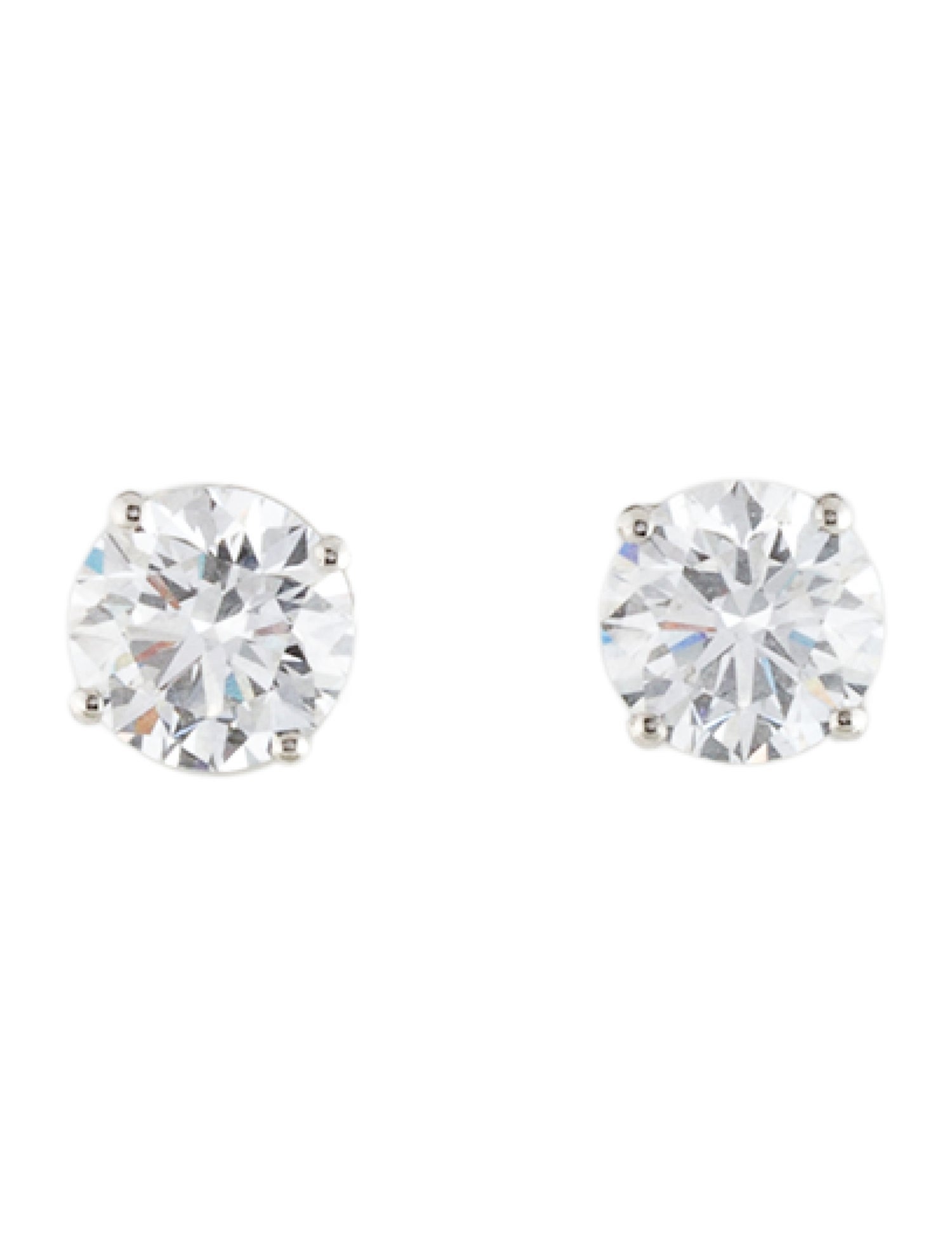 Earrings Platinum 2.12ctw Lab-Grown Diamond Stud
