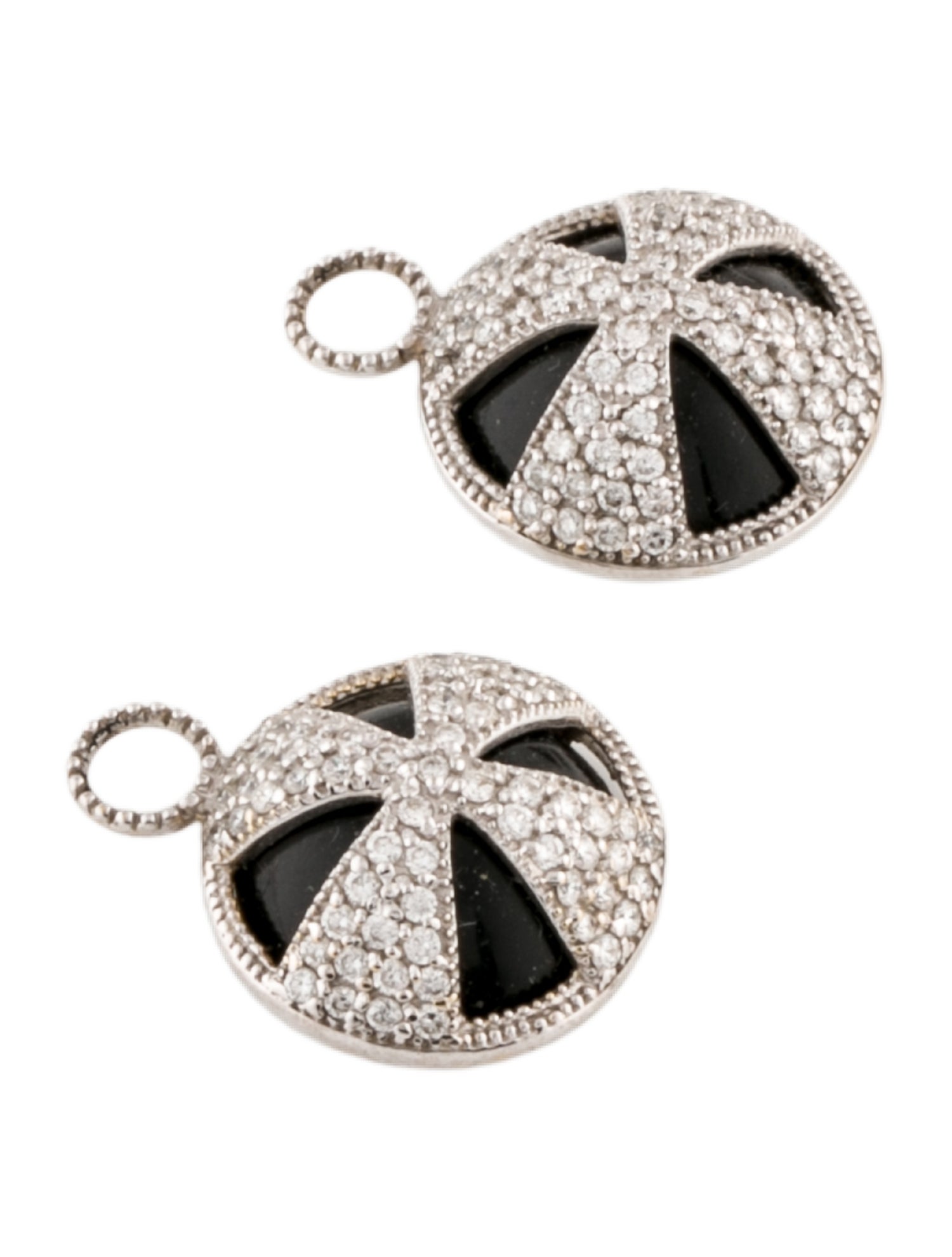 Earrings 18K Onyx & Diamond Earring Enhancers