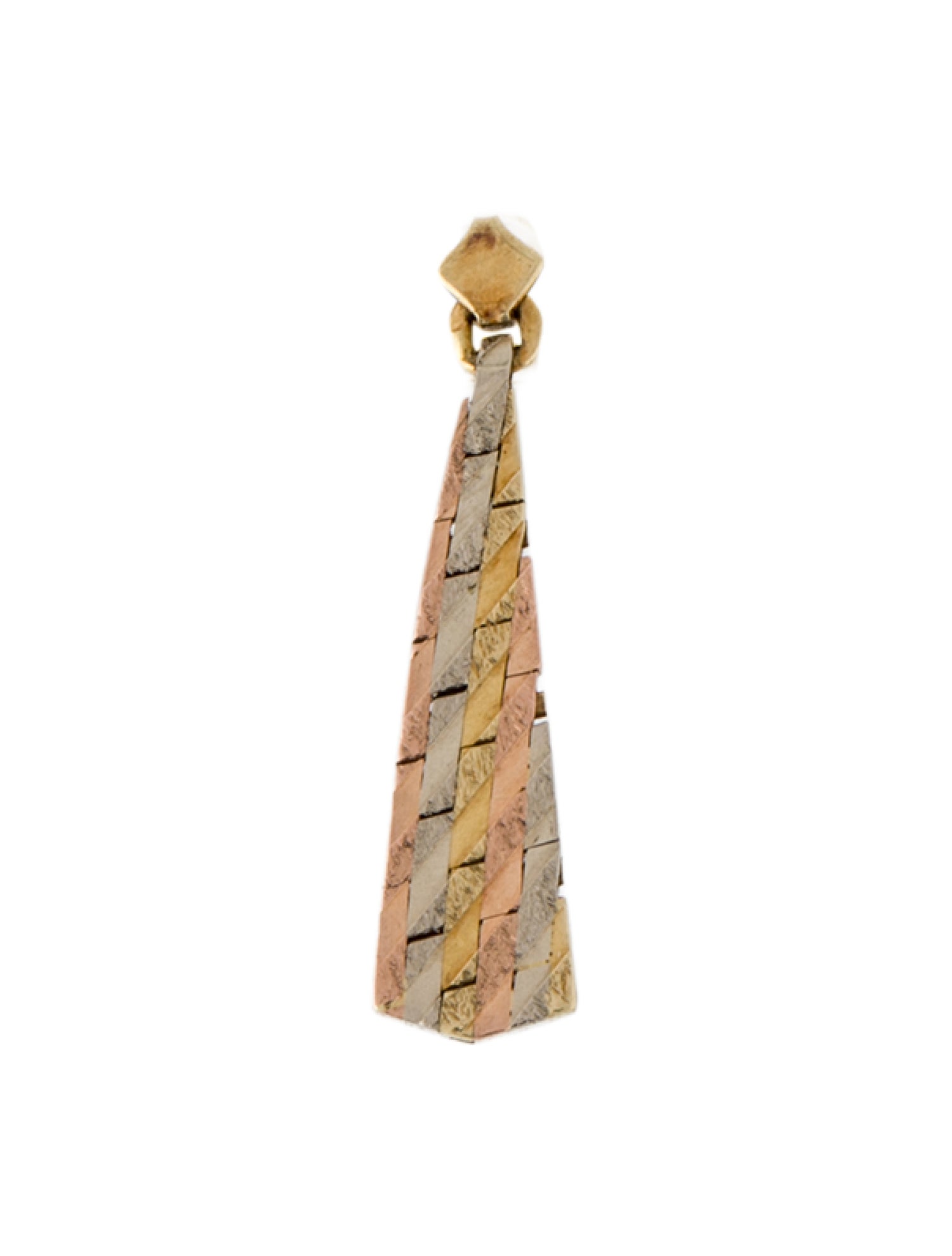 Earrings 14K Tri-Tone Drop
