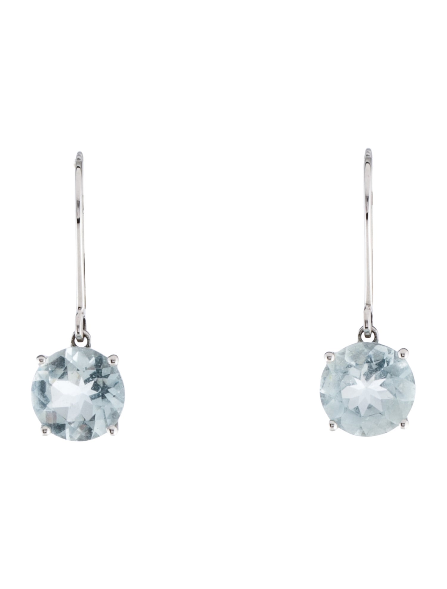 Earrings 14K 2.61ctw Aquamarine Drop