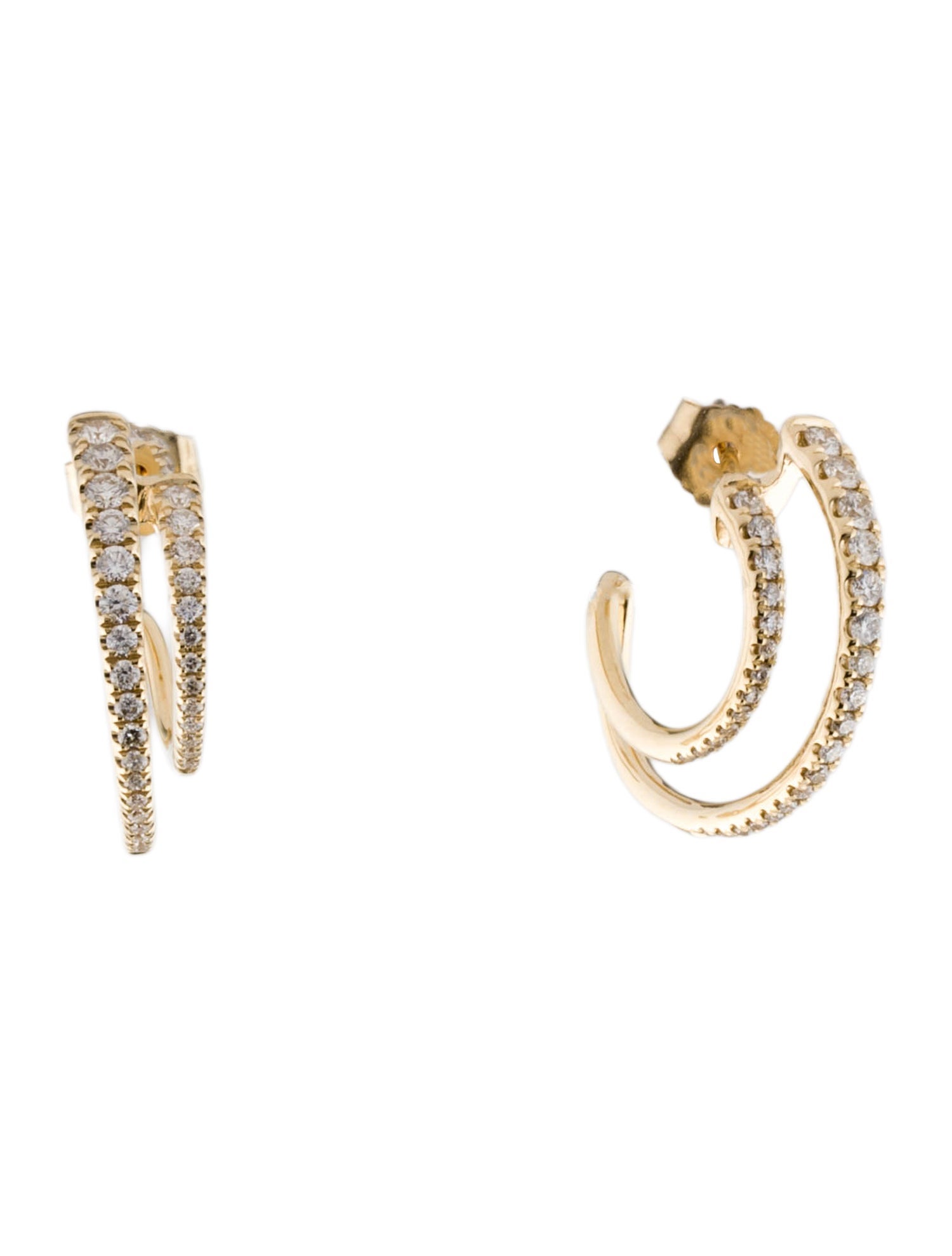 Earrings 14K Diamond Hoop
