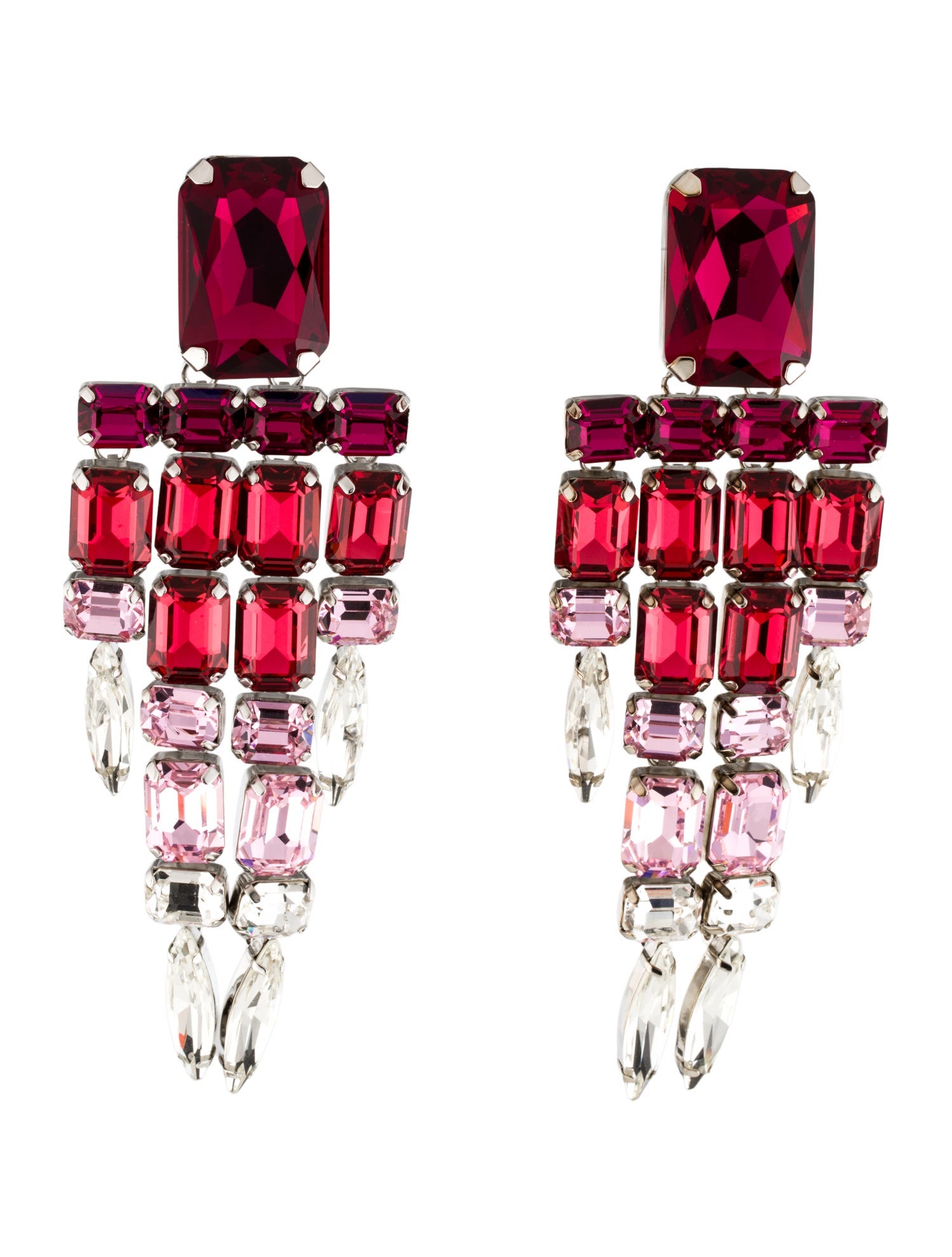 Area Ombre Crystal Chandelier Earrings