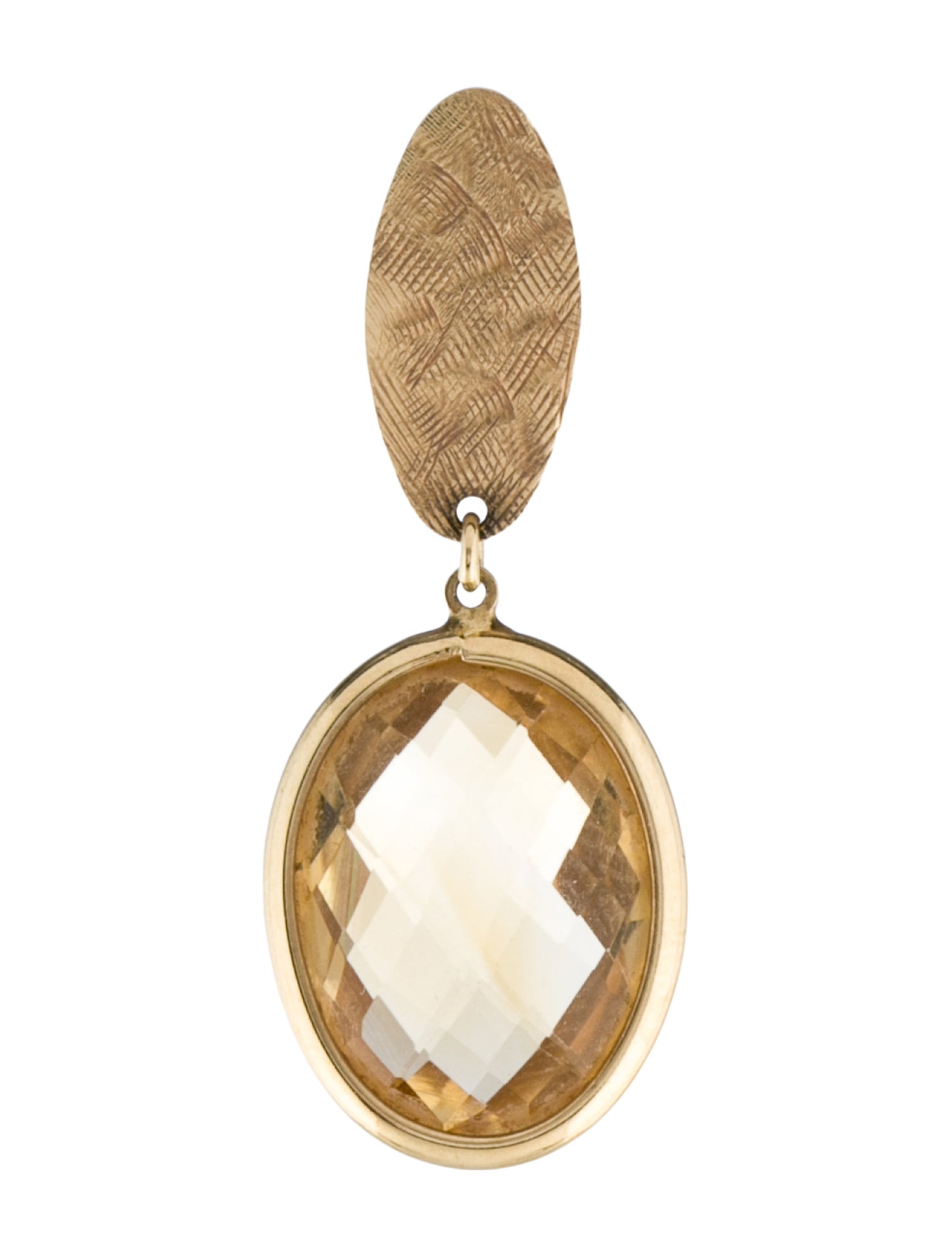 Earrings 14K Citrine Drop