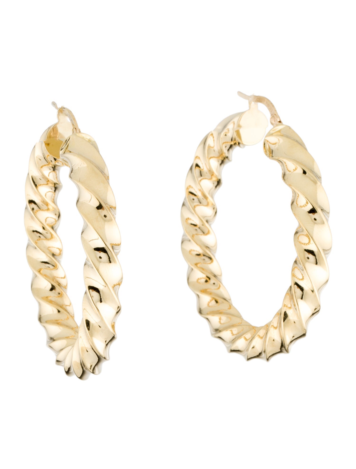 Earrings 18K Twist Hoop