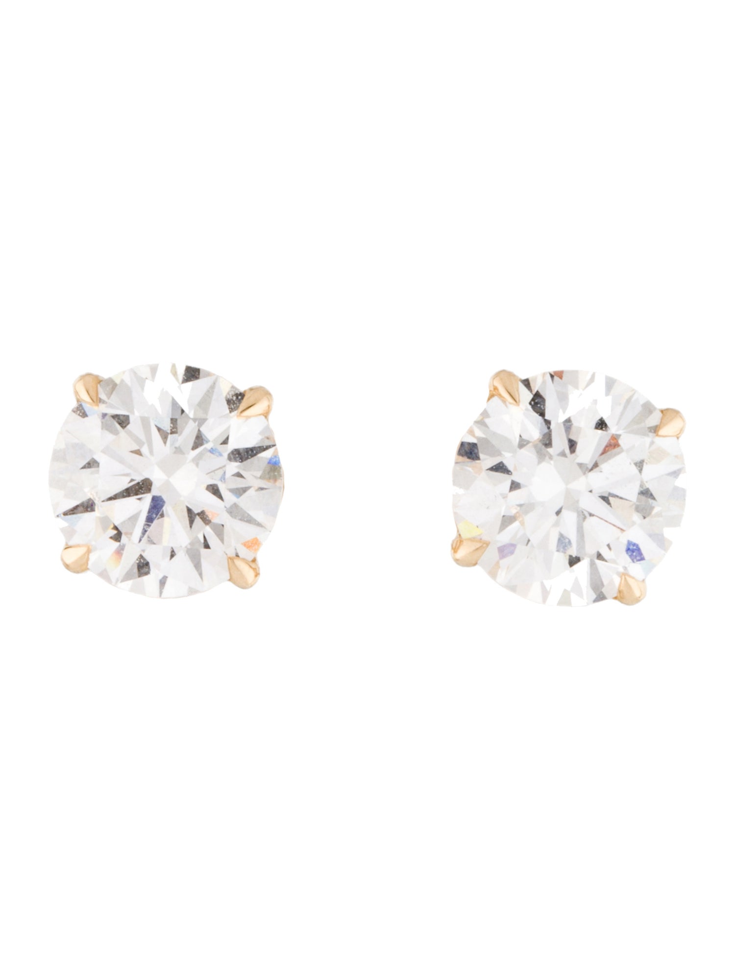 Earrings 14K 4.15ctw Lab-Grown Diamond Solitaire Stud Earrings