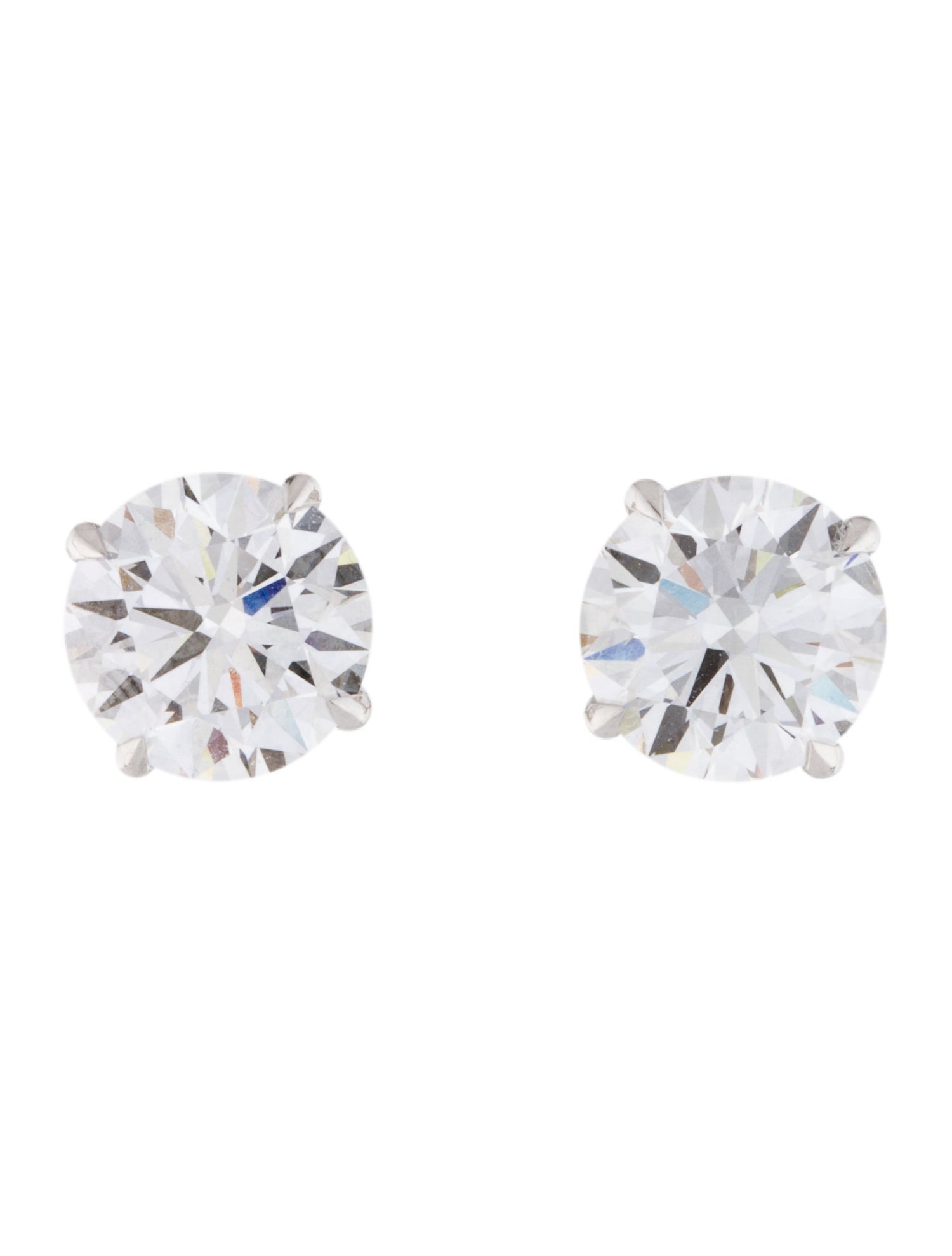 Earrings 14K 5.02ctw Lab-Grown Diamond Solitaire Stud Earrings