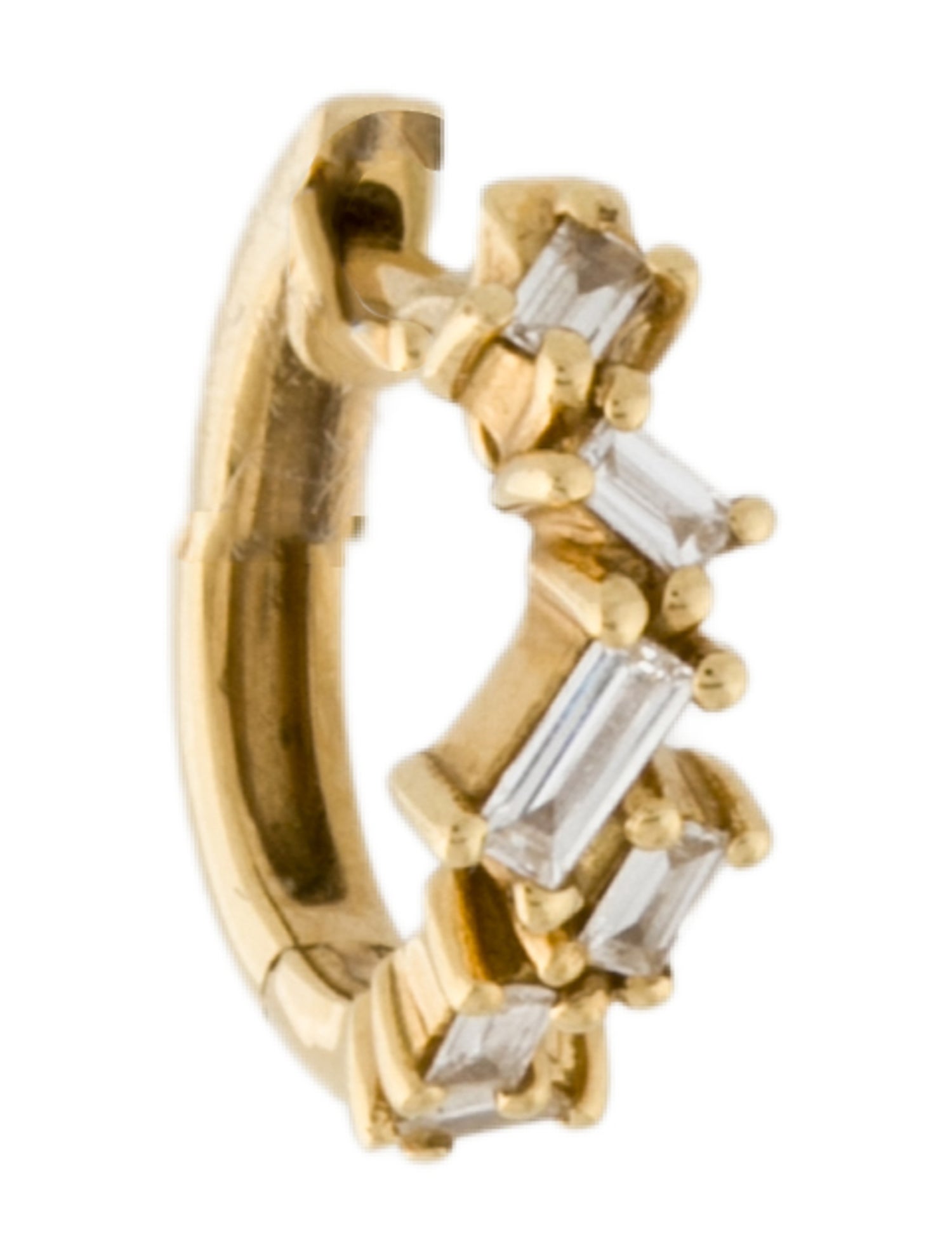 Earrings 18K Diamond Single Huggie Earring