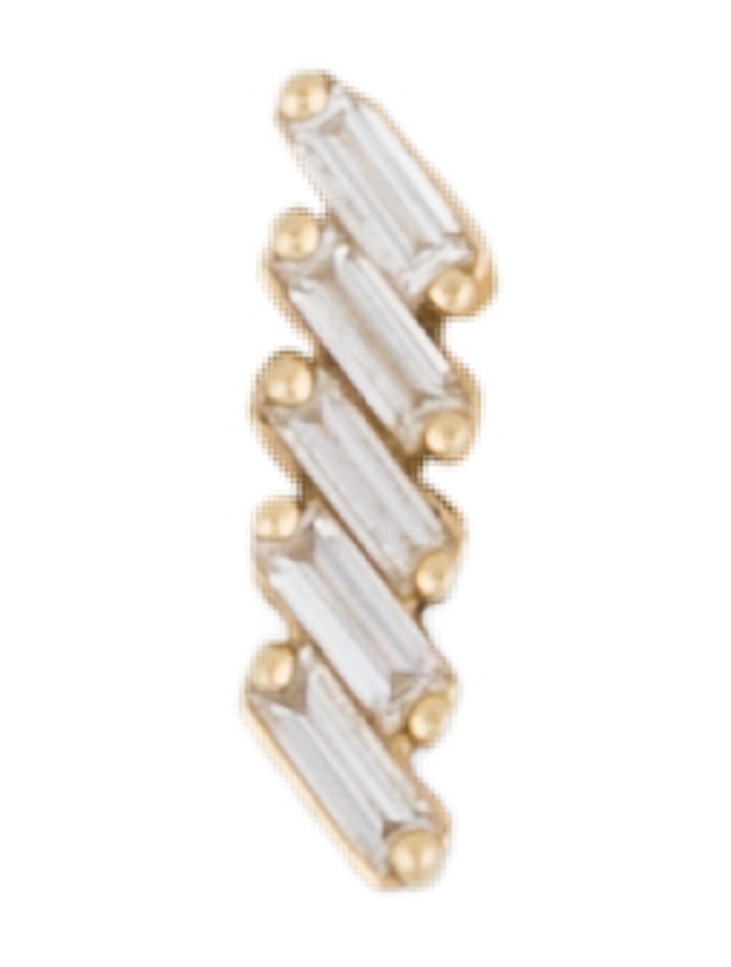 Earrings 14K Diamond Bar Single Stud