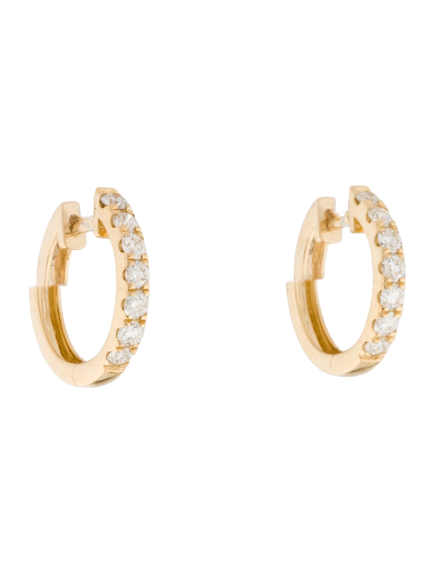 Earrings 14K Diamond Hoop