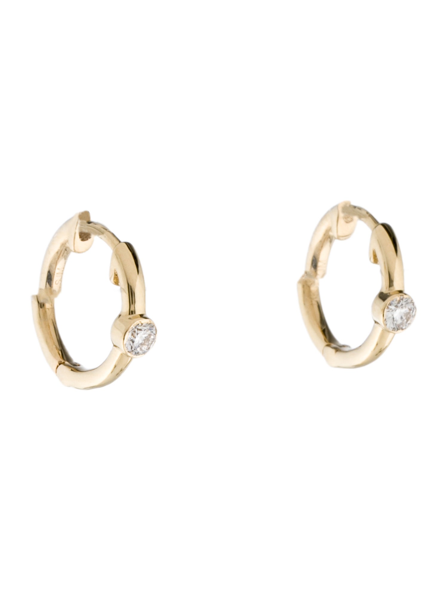 Earrings 14K Diamond Hoop