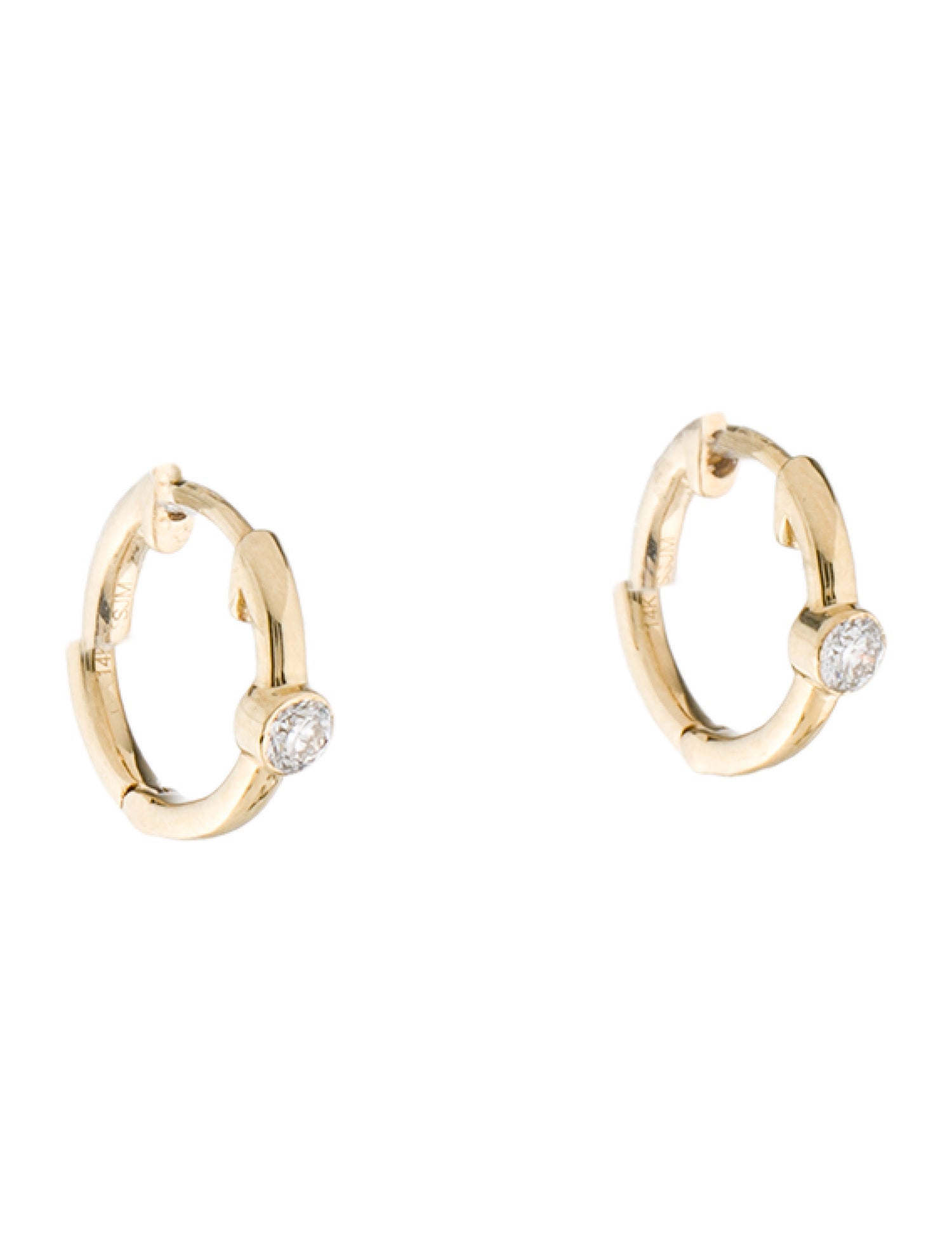 Earrings 14K Diamond Hoop