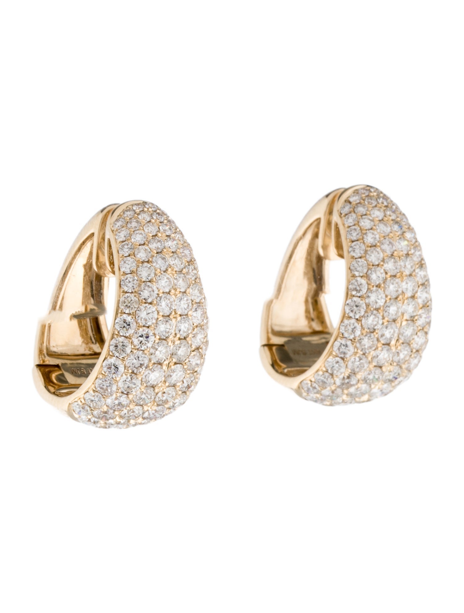 Earrings 14K 3.50ctw Diamond Hoop