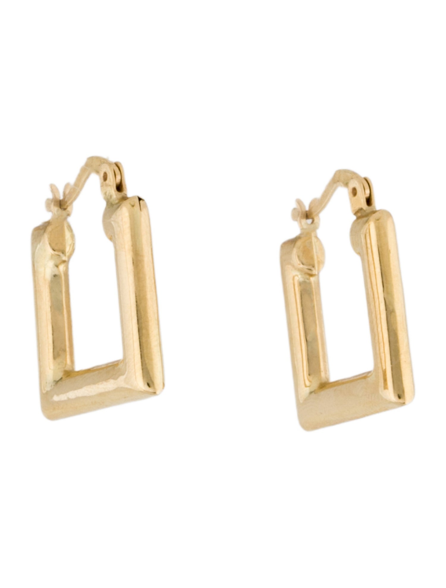 Earrings 14K Square Hoop