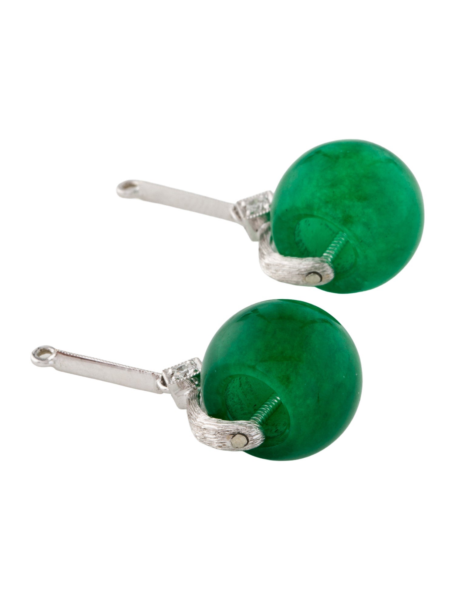 Earrings 18K Dyed Quartzite & Diamond Earring Enhancers