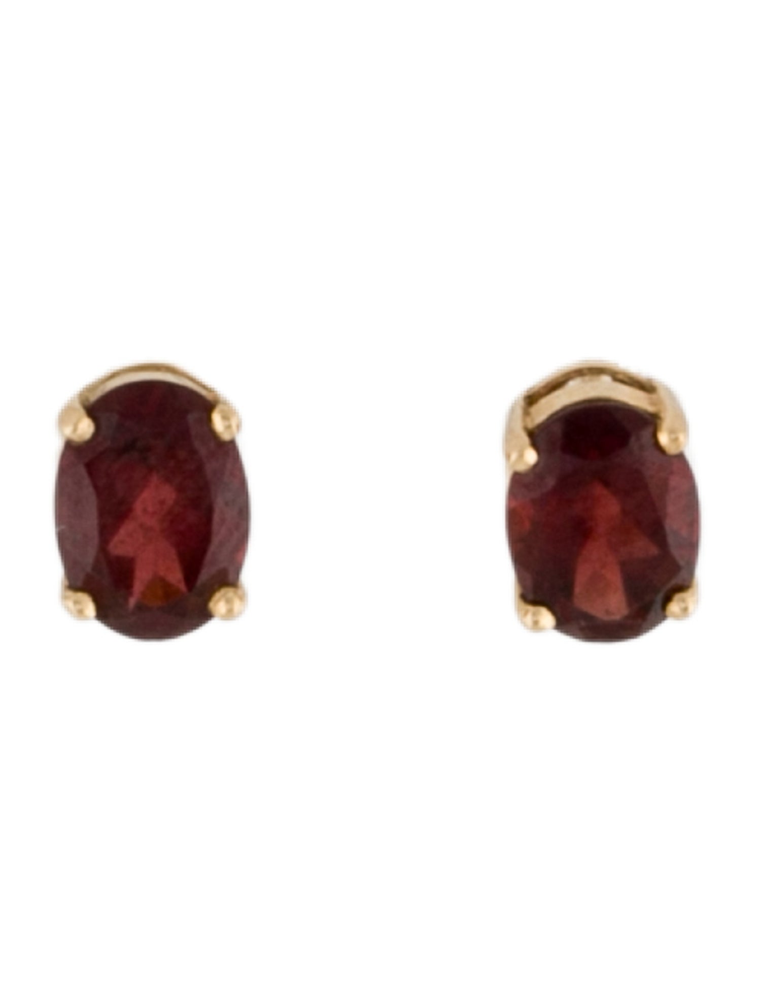 Earrings 14K Garnet Stud
