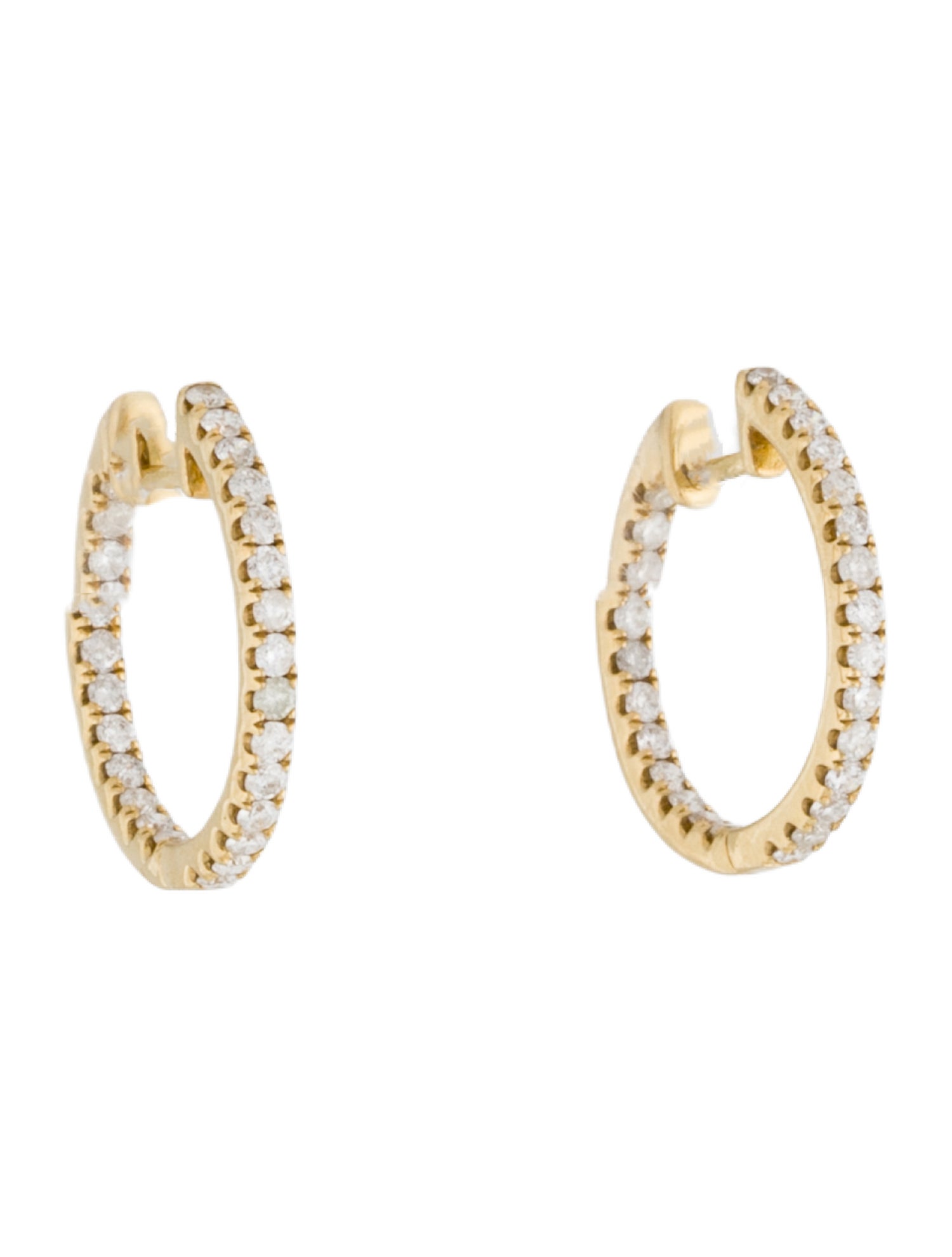 Earrings 18K Diamond Inside-Out Hoop