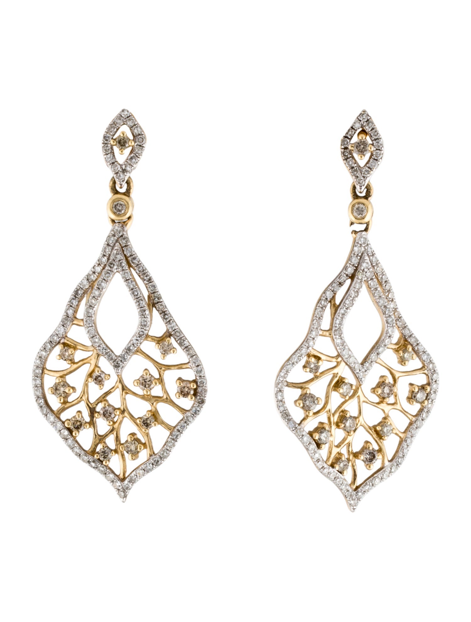 Earrings 14K Diamond Drop