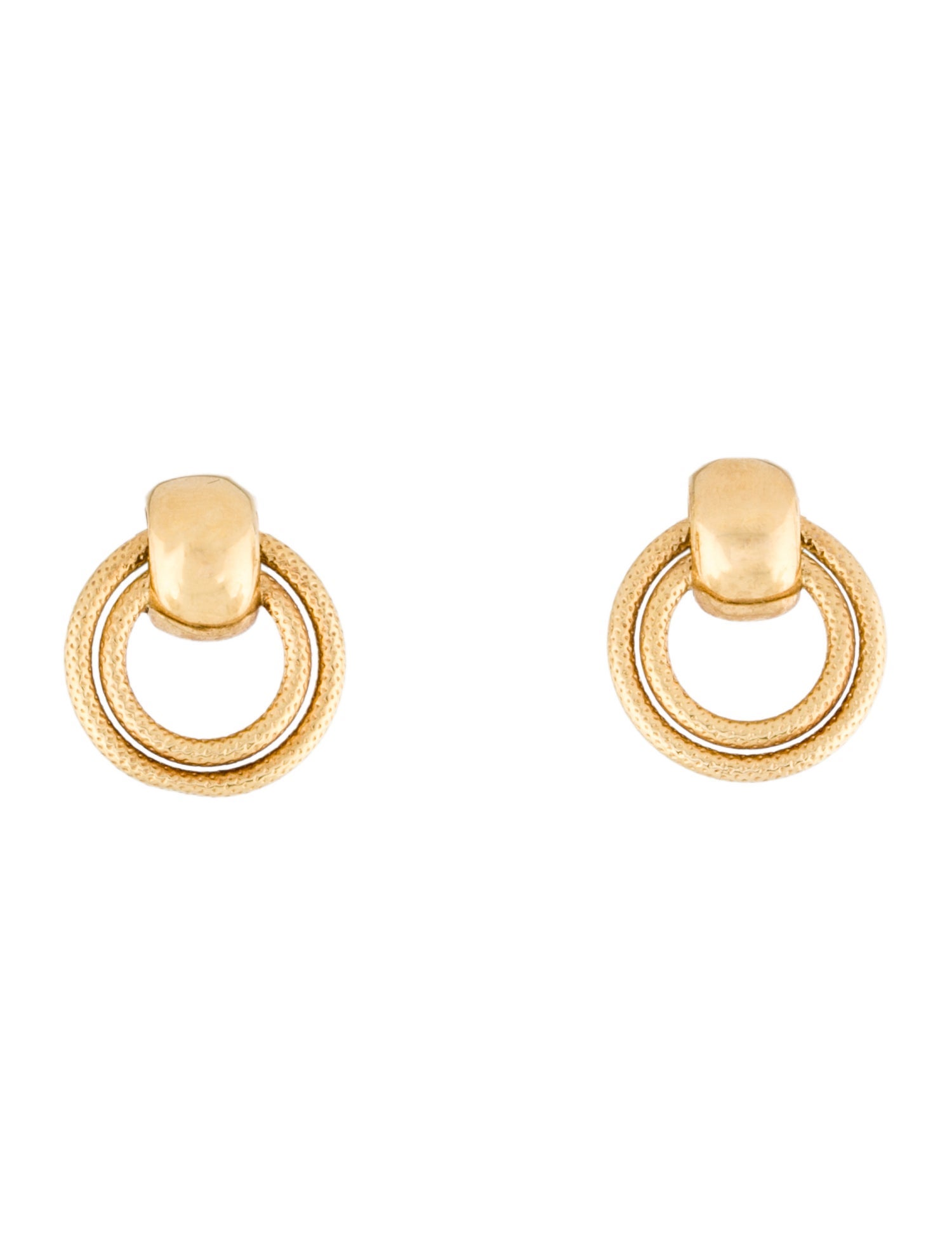 Earrings 18K Door Knocker Earclips