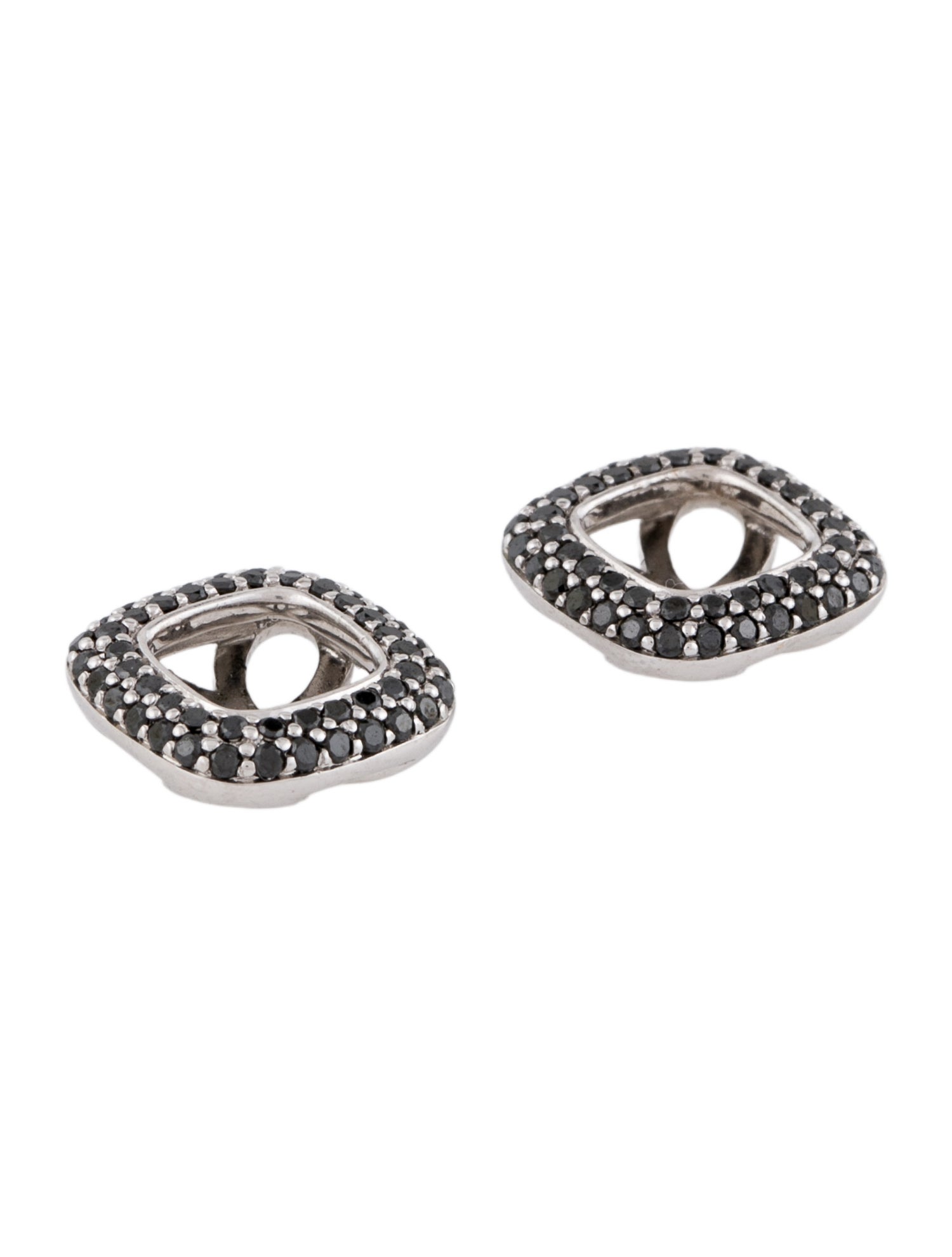 Earrings 18K Diamond Square Earring Jackets