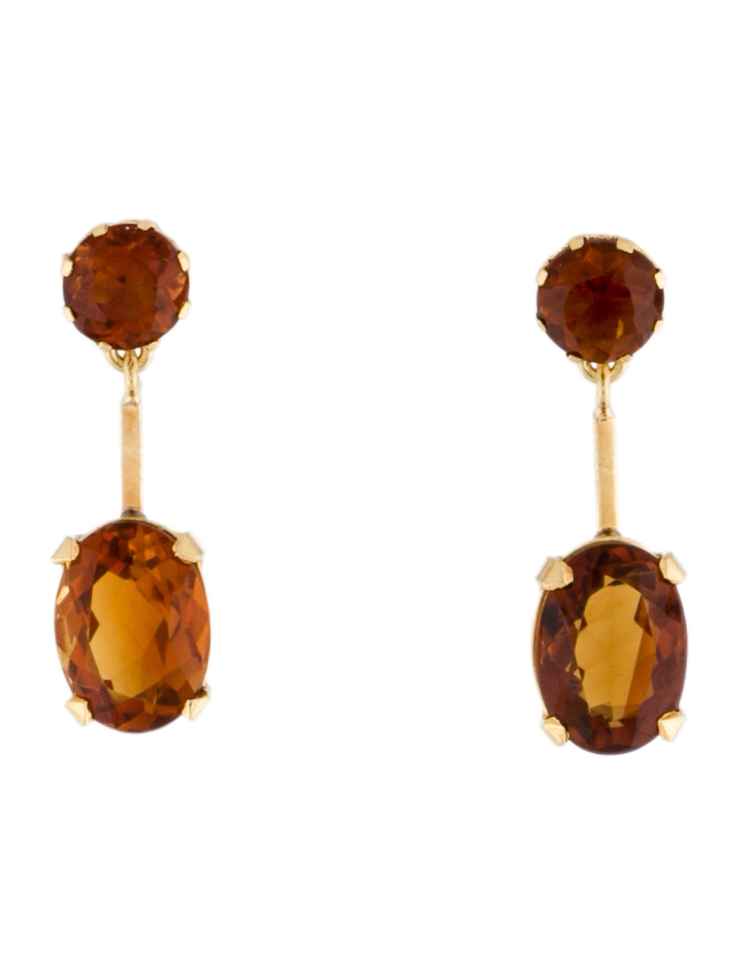 Earrings 18K 7.64ctw Citrine Drop