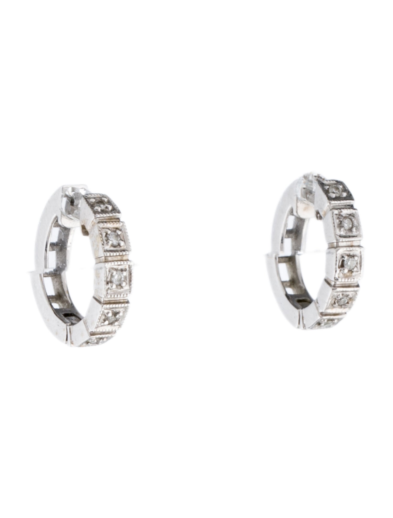 Earrings 14K Diamond Huggie