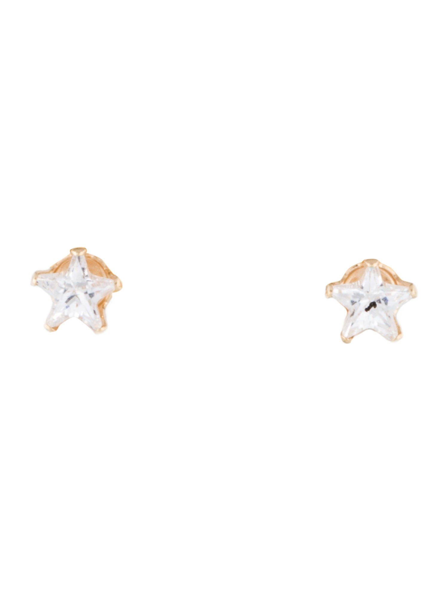 Earrings 14K Cubic Zirconia Star Stud