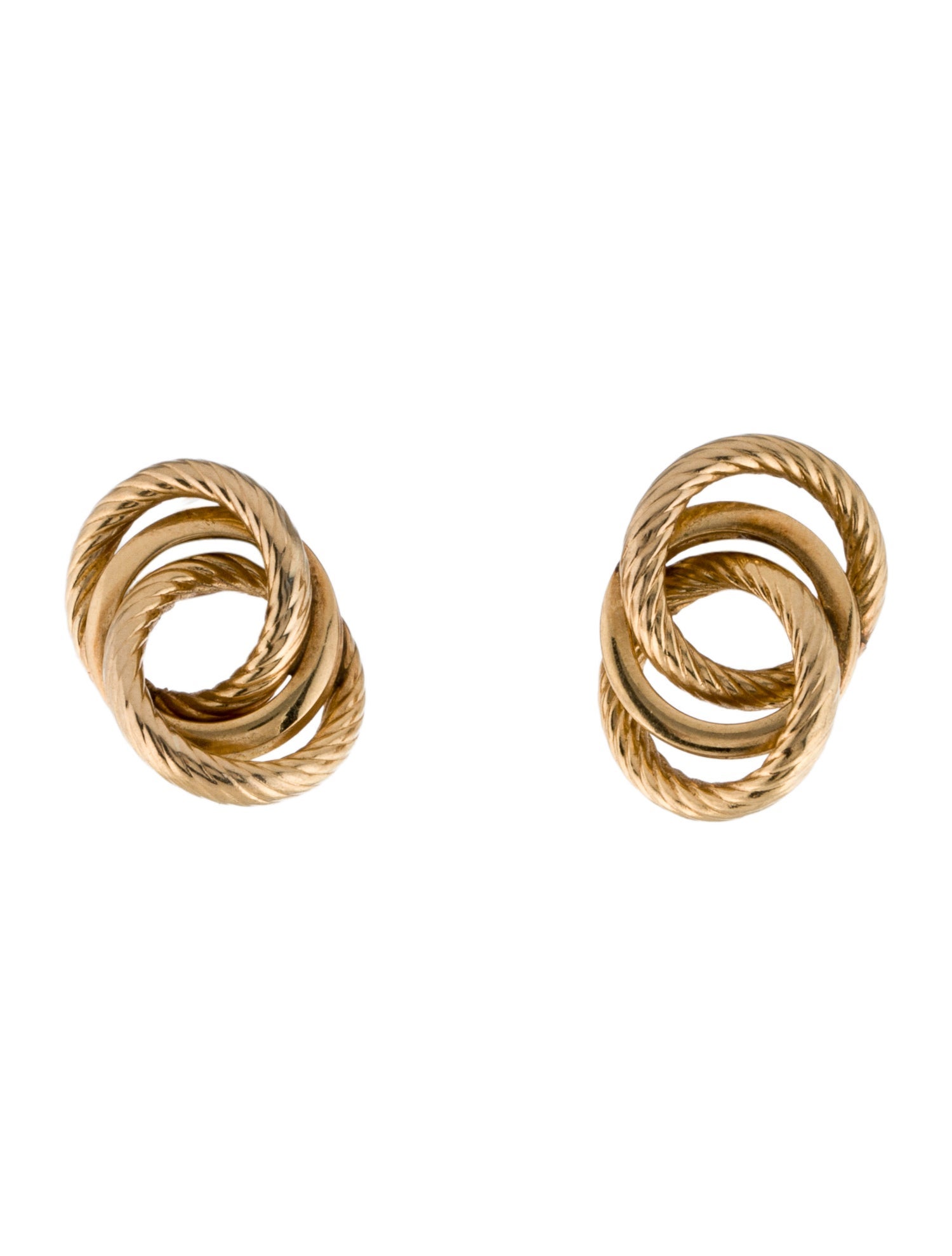 Earrings 14K Interlocking Stud Earrings