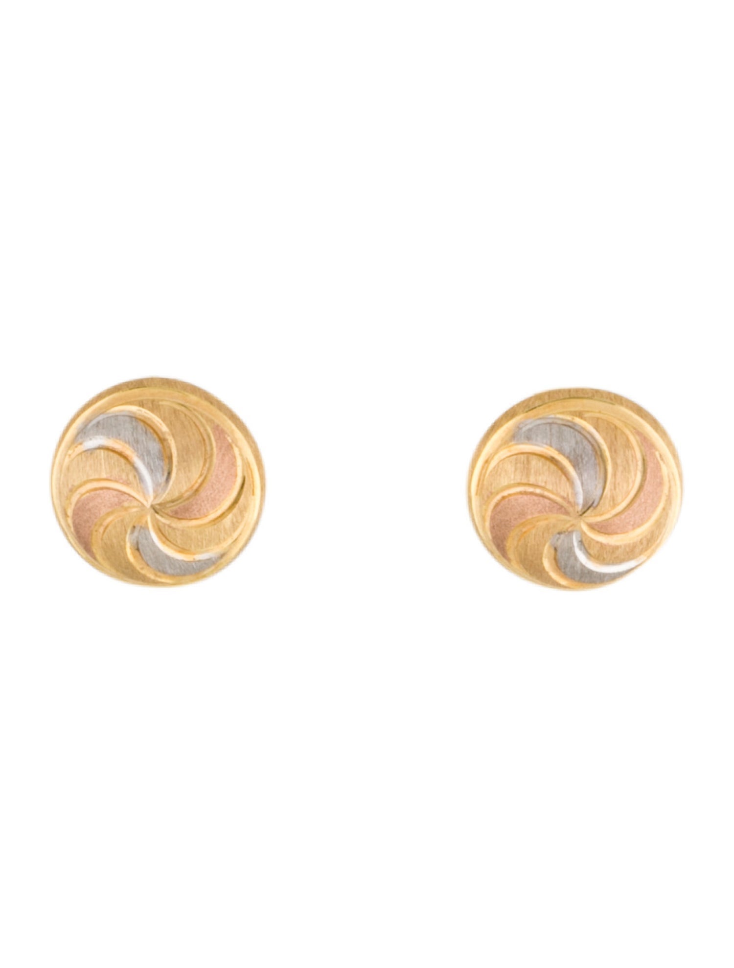 Earrings 14K Circle Swirl Hoop