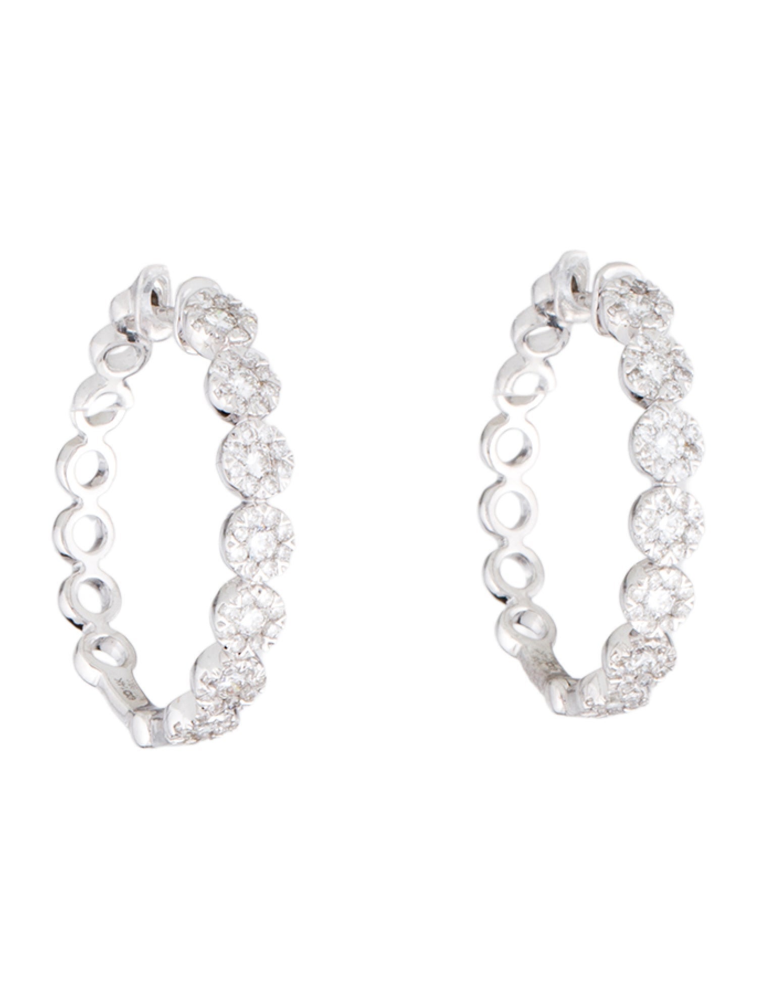 Earrings 14K 1.00ctw Diamond Hoop