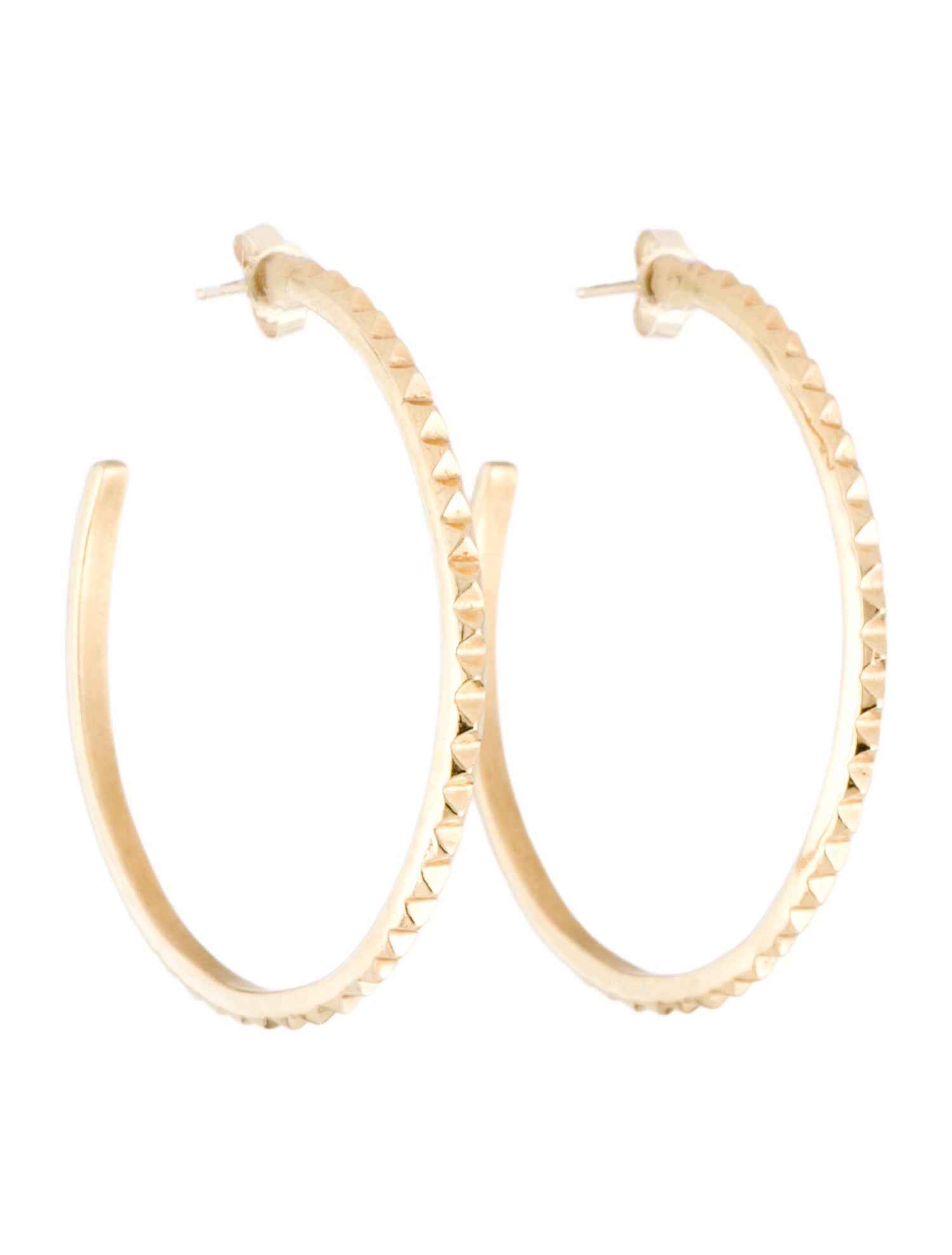 Earrings 14K Studded Hoop