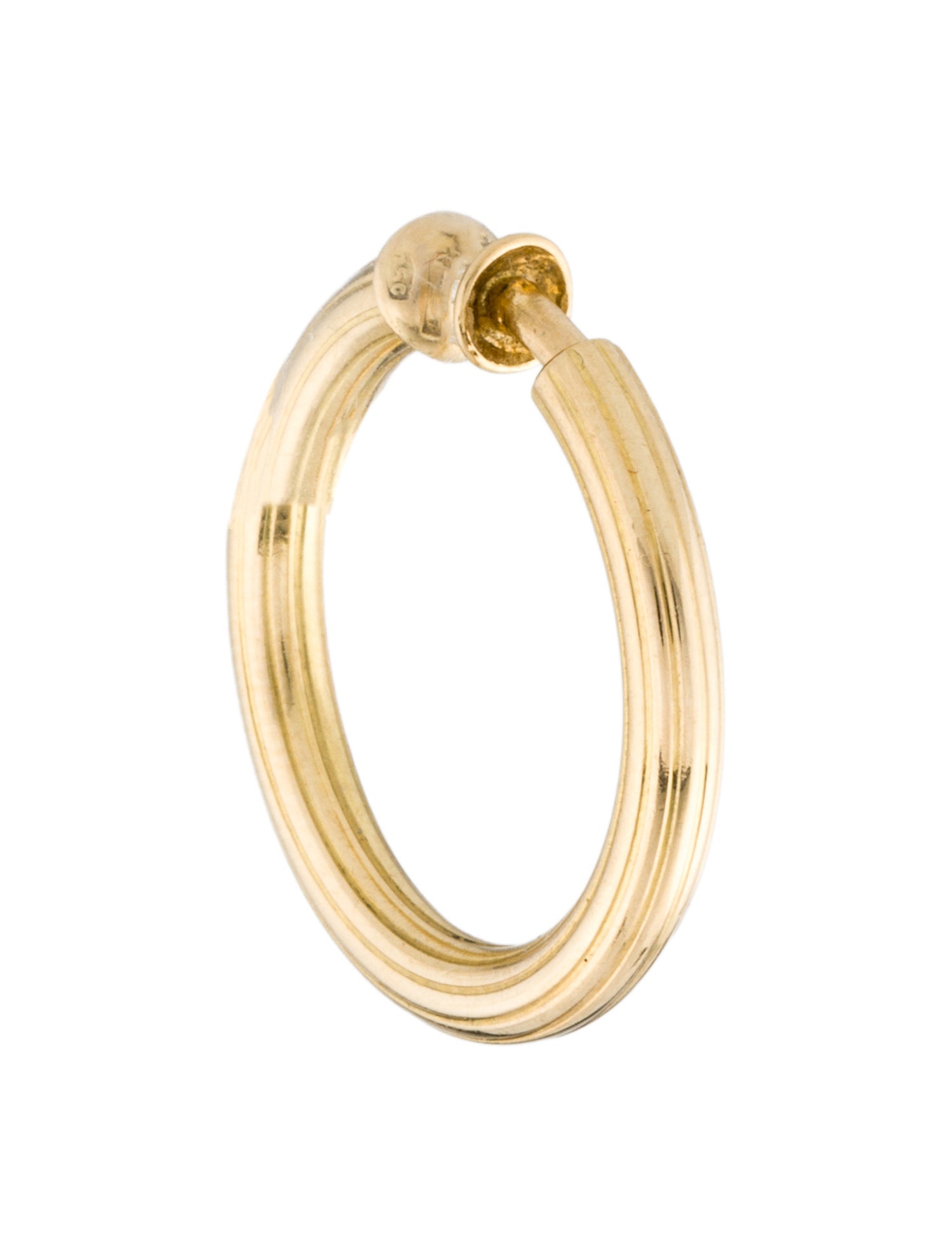 Earrings 18K Single Hoop Clip On Earring