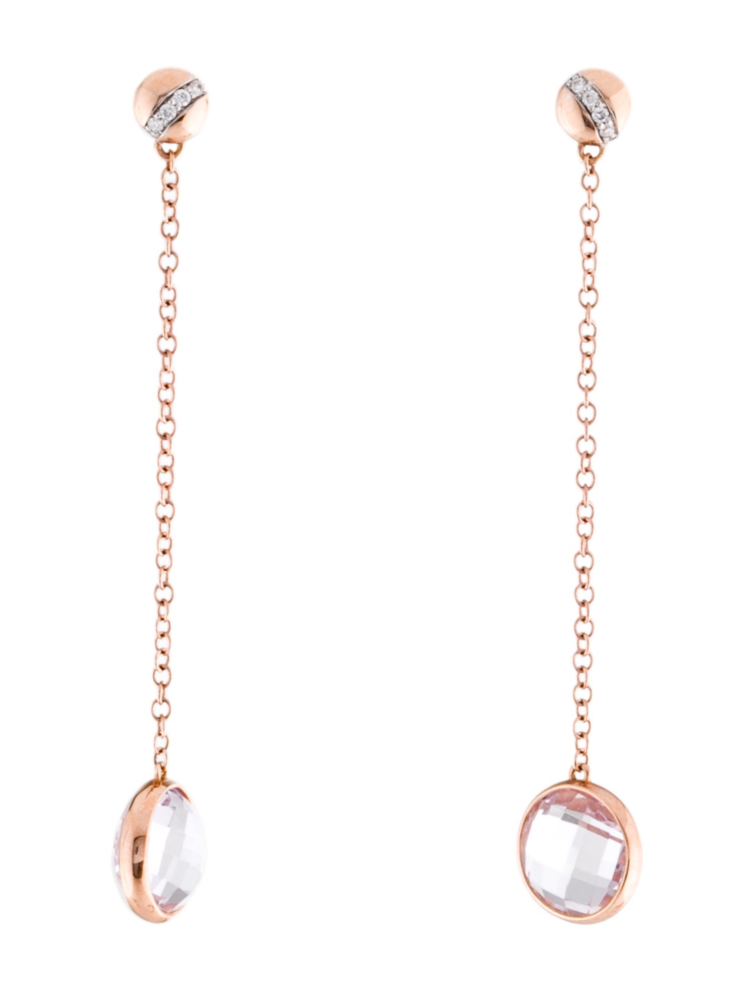 Earrings 14K Amethyst & Diamond Drop