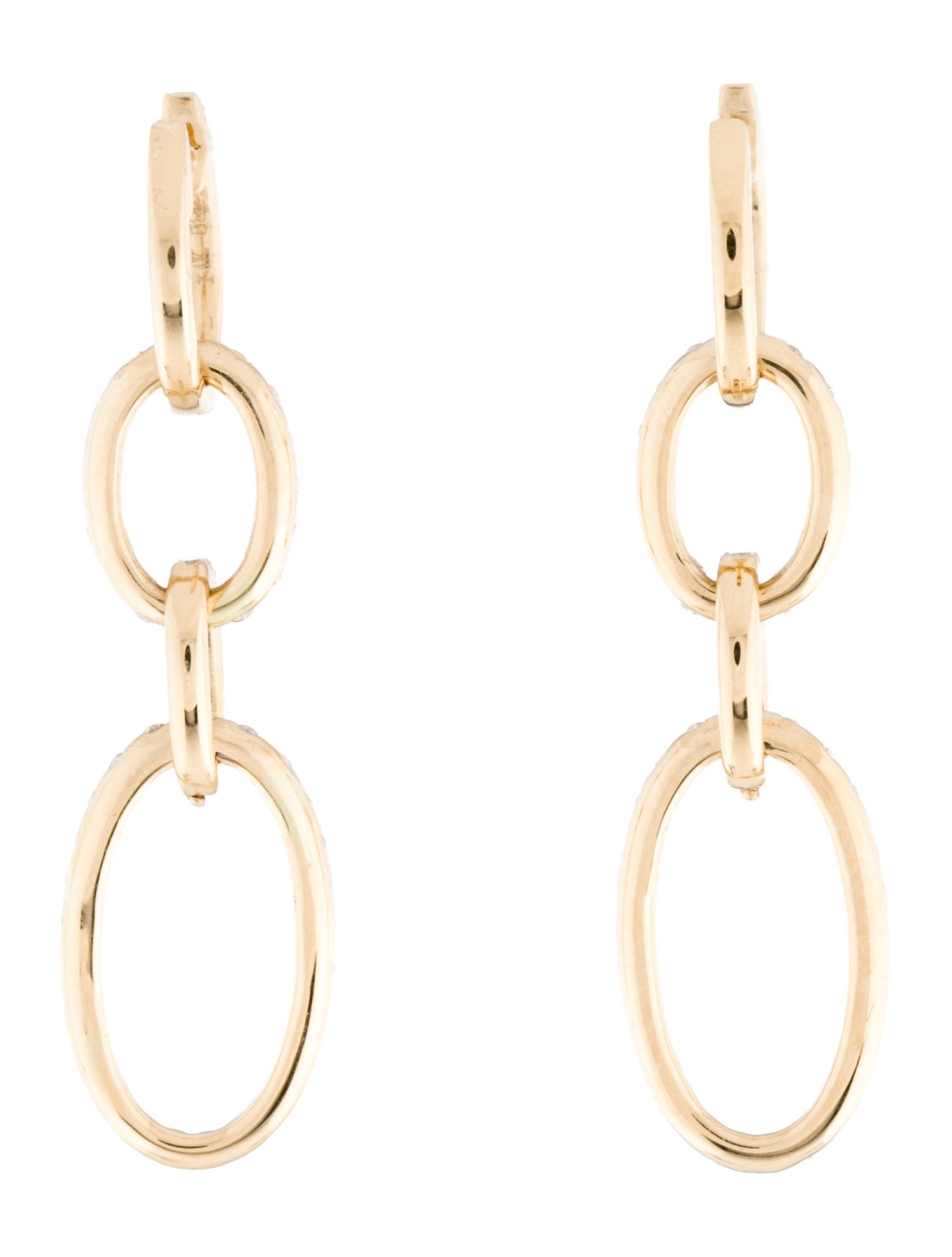 Earrings 14K 2.55ctw Diamond Link Drop