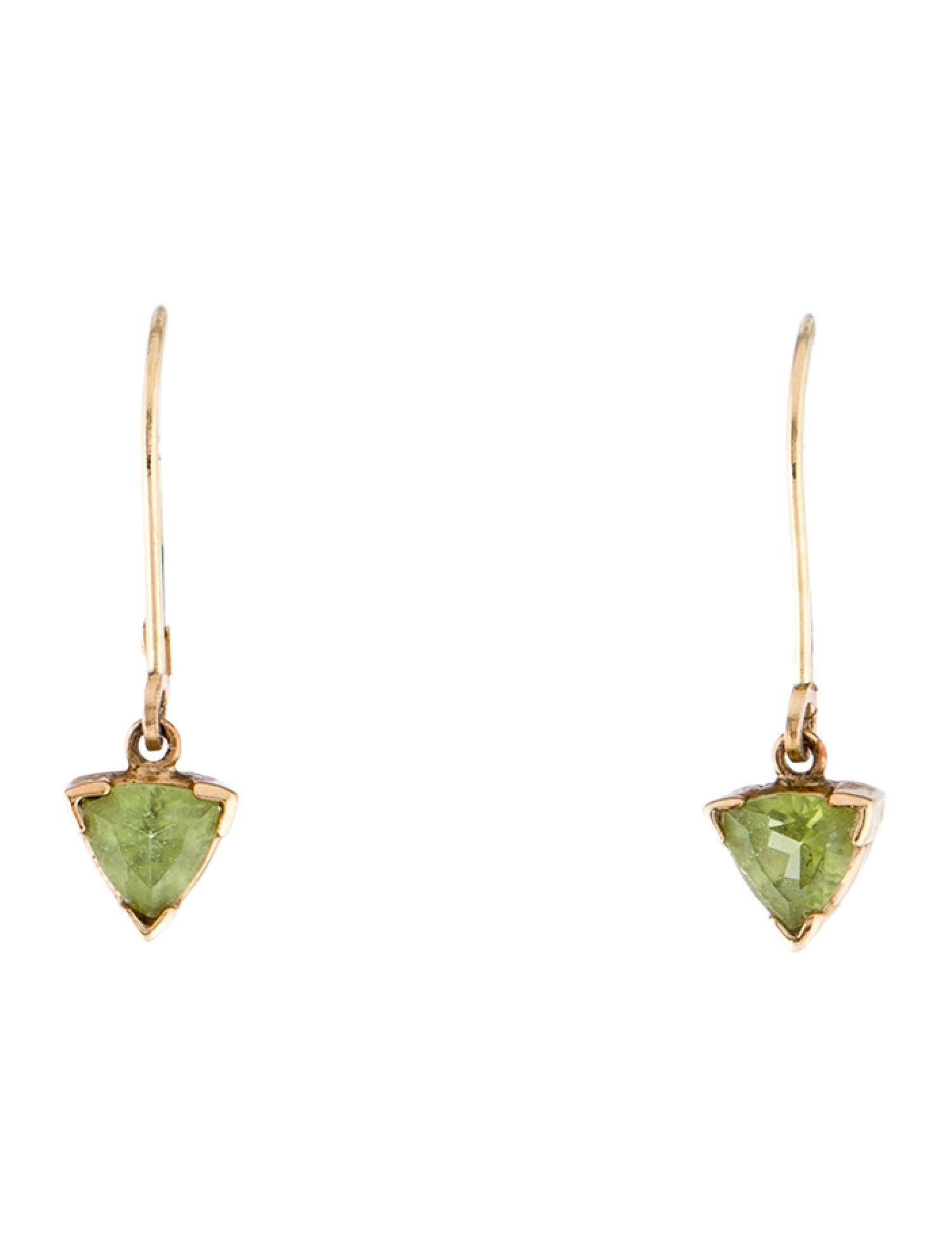 Earrings 14K 1.04ctw Peridot Drop