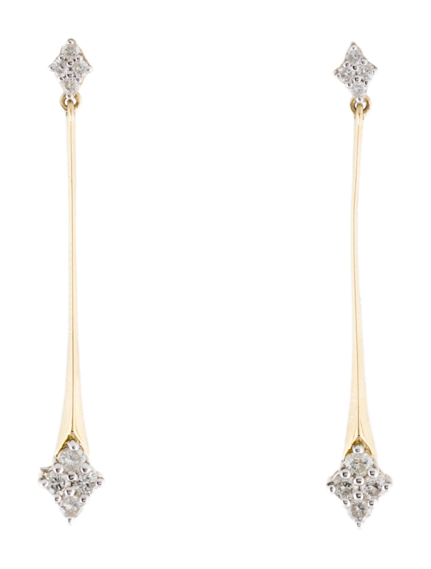 Earrings 14K Diamond Drop
