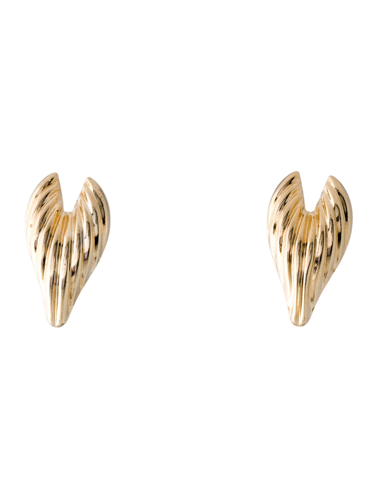 Earrings 14K Winged Heart Drop