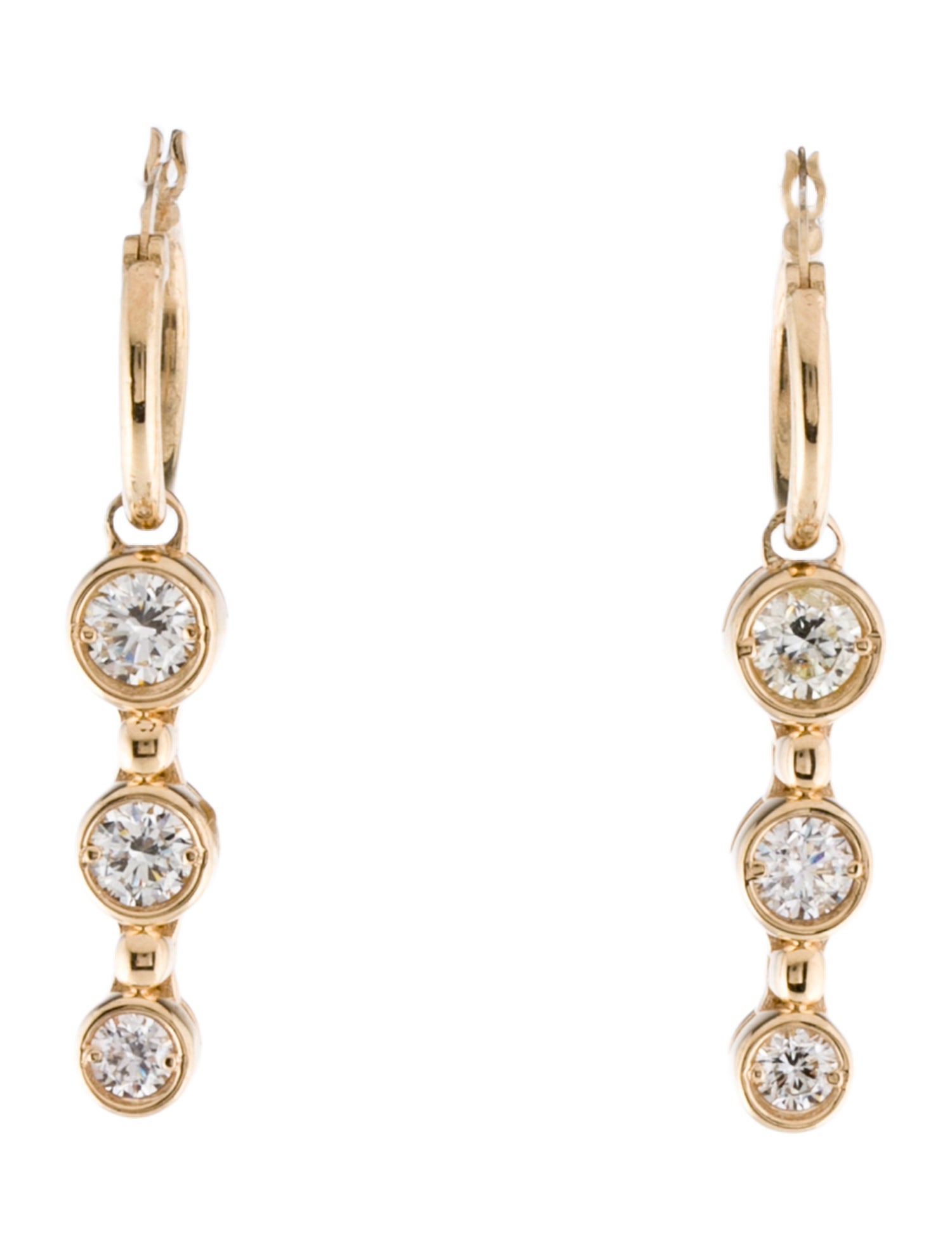 Earrings 14K 1.08ctw Diamond Drop