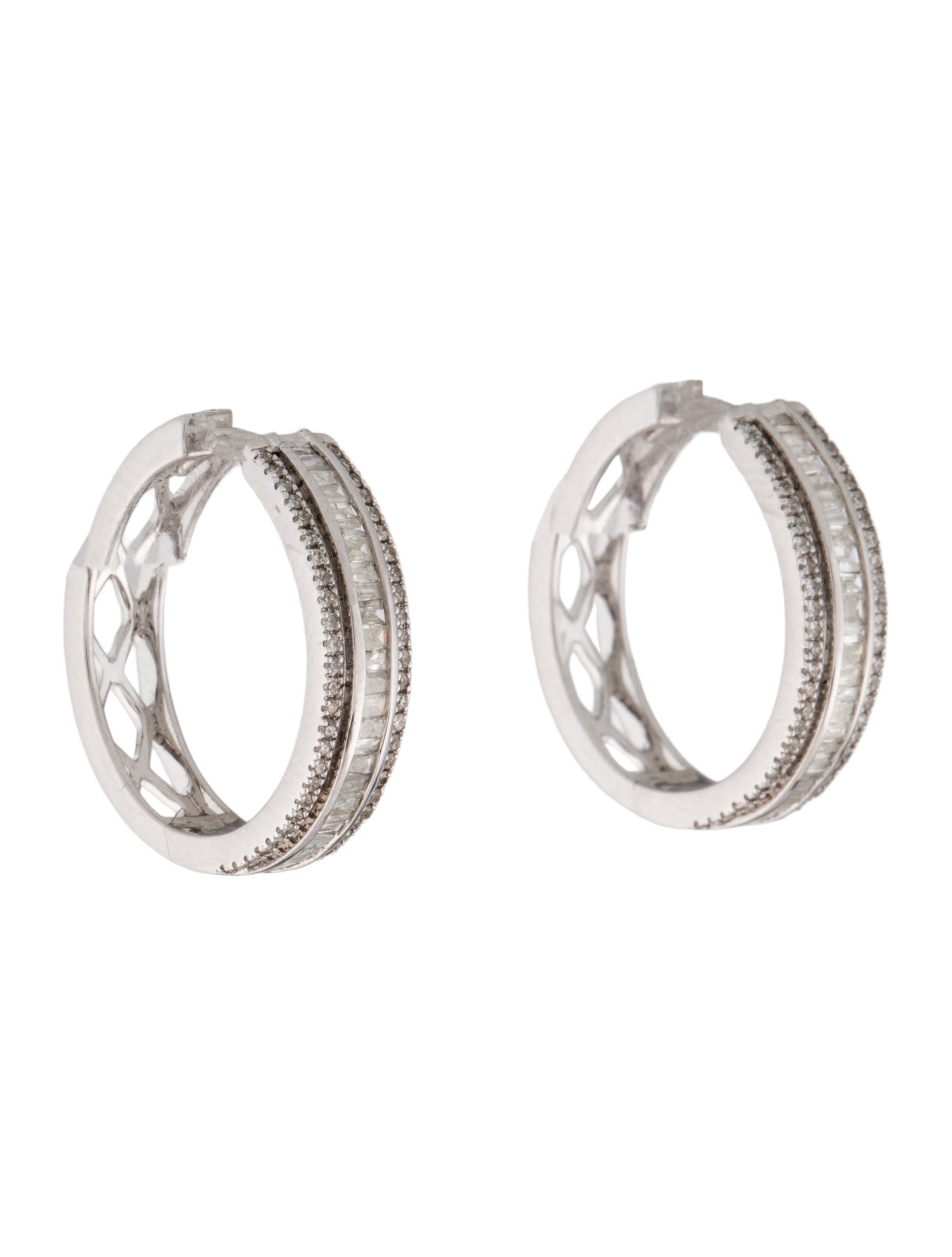 Earrings 14K Diamond Hoop