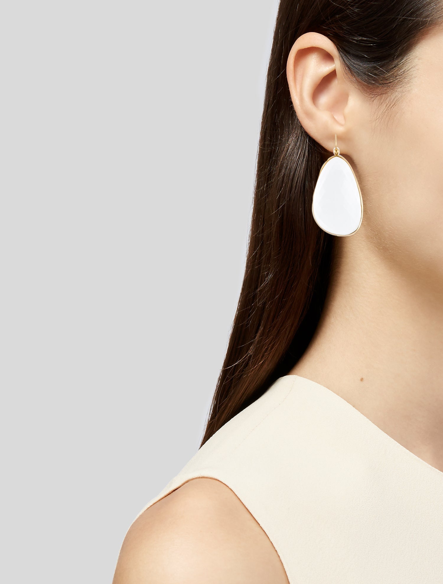 Earrings 18K Quartz Drop