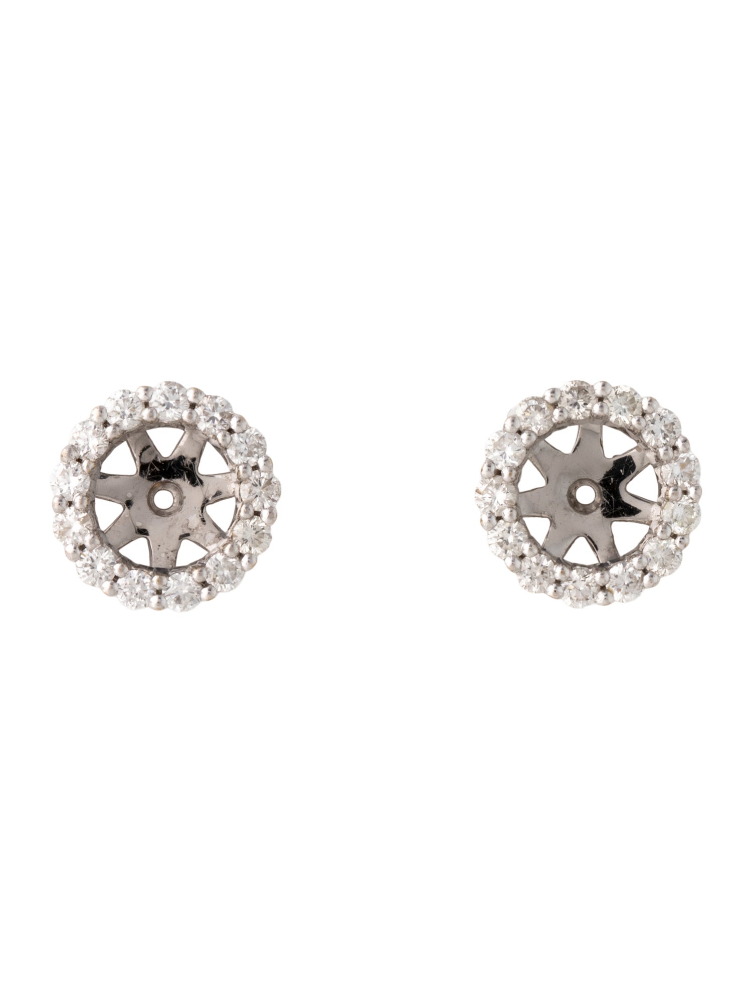 Earrings 18K Diamond Round Earring Jackets