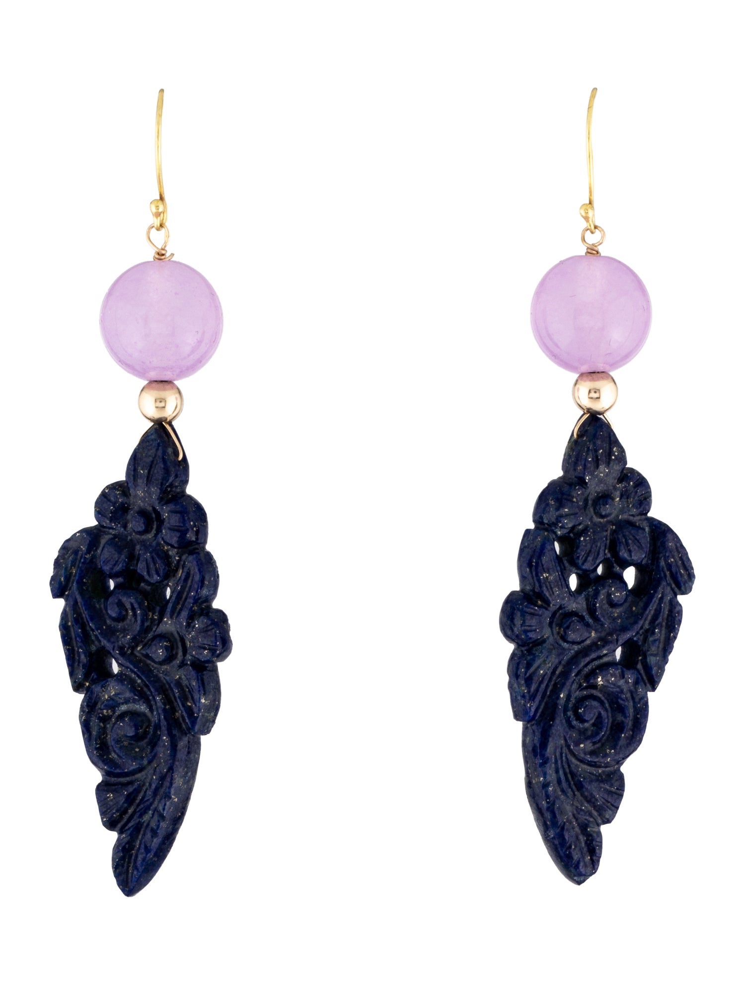 Earrings Quartz & Lapis Lazuli Drop